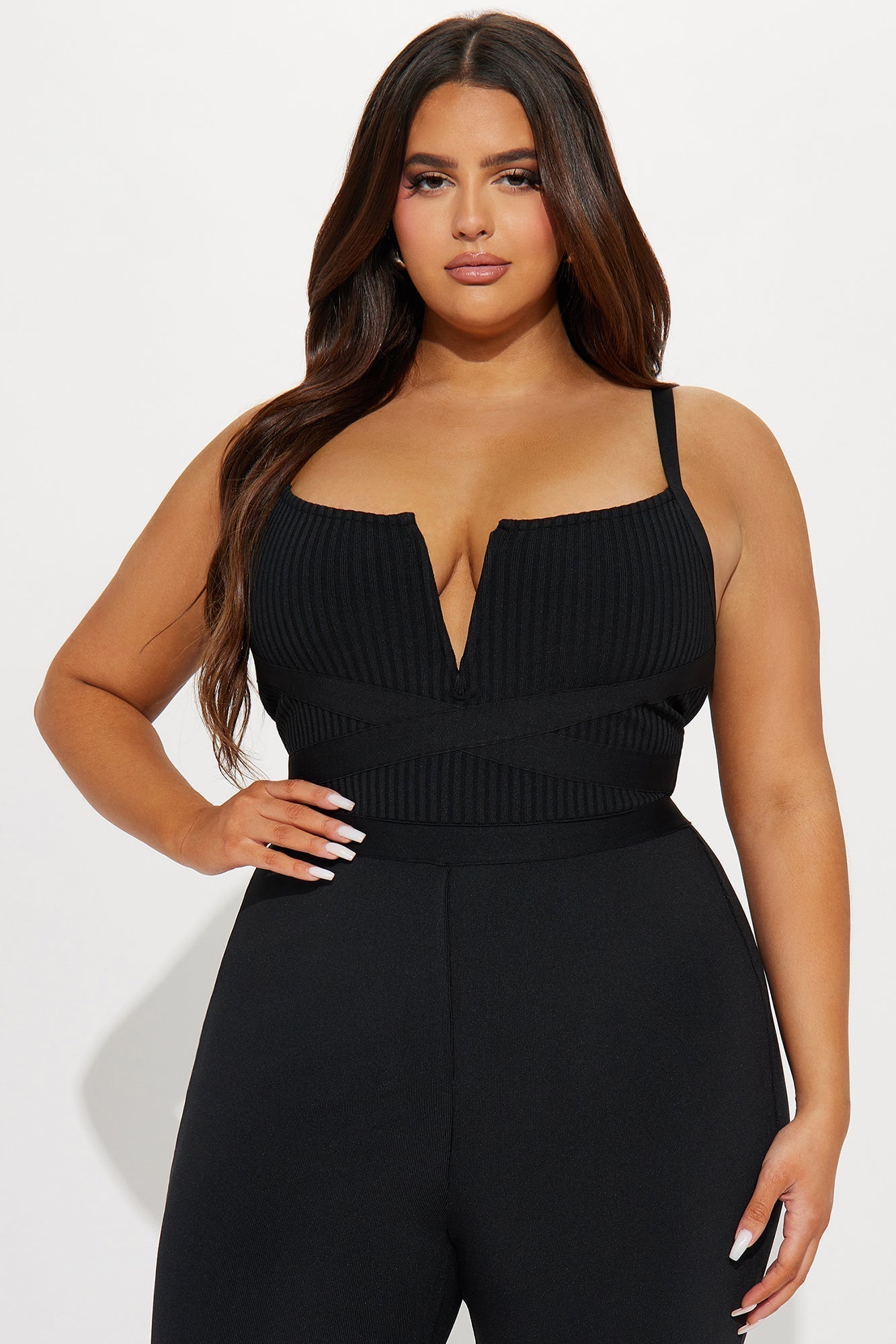 Misty Bandage Jumpsuit - Black