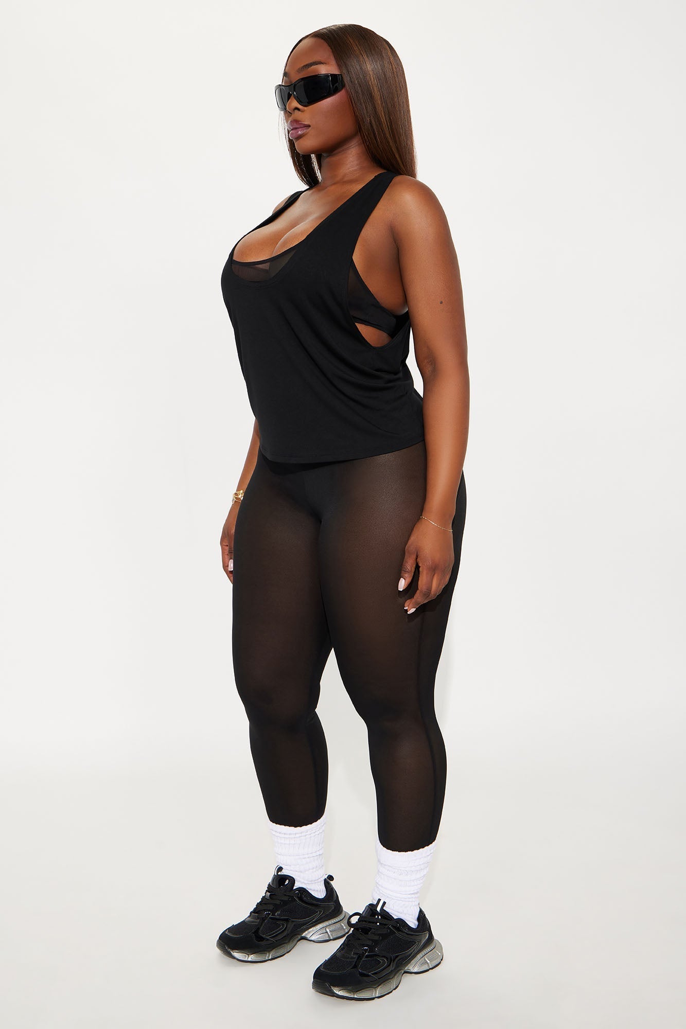 Modal Loose Tank Top - Black