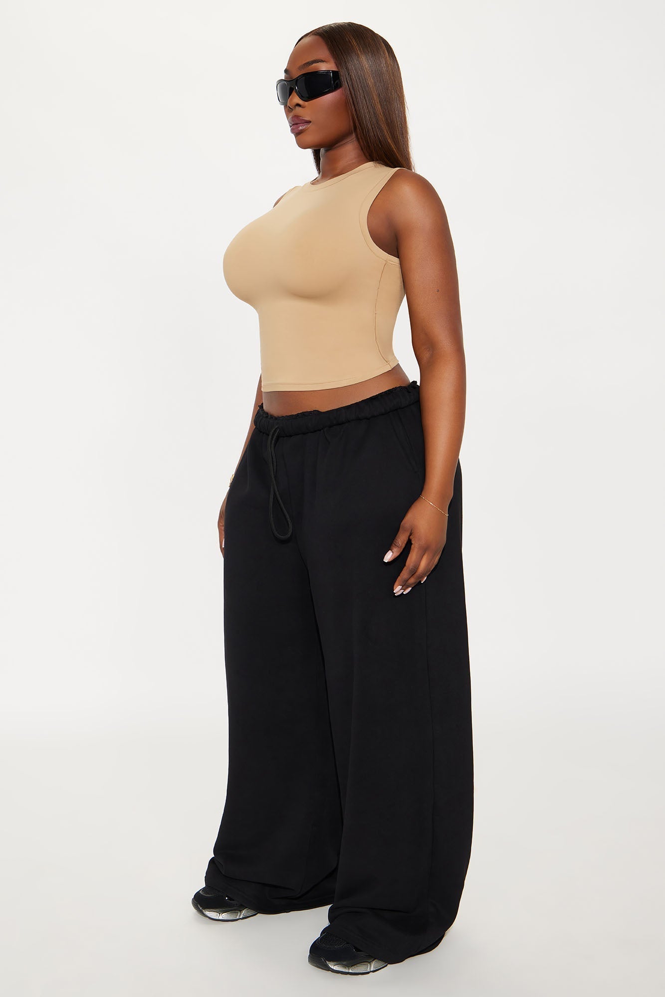 Second Skin Double Lined Muscle Tank - Mocha