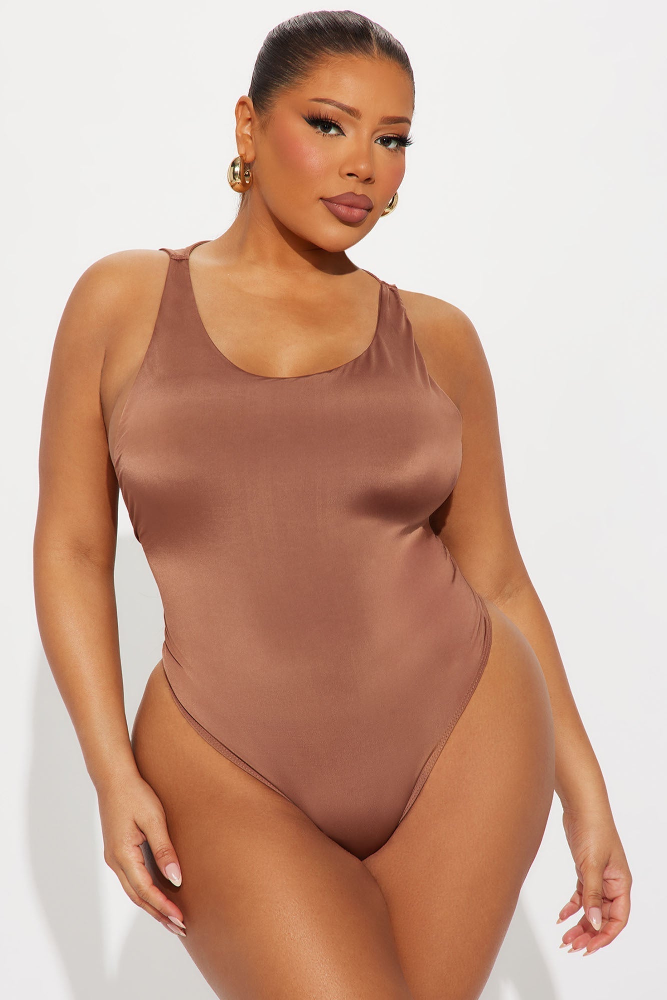 Martina Double Lined Bodysuit - Chocolate