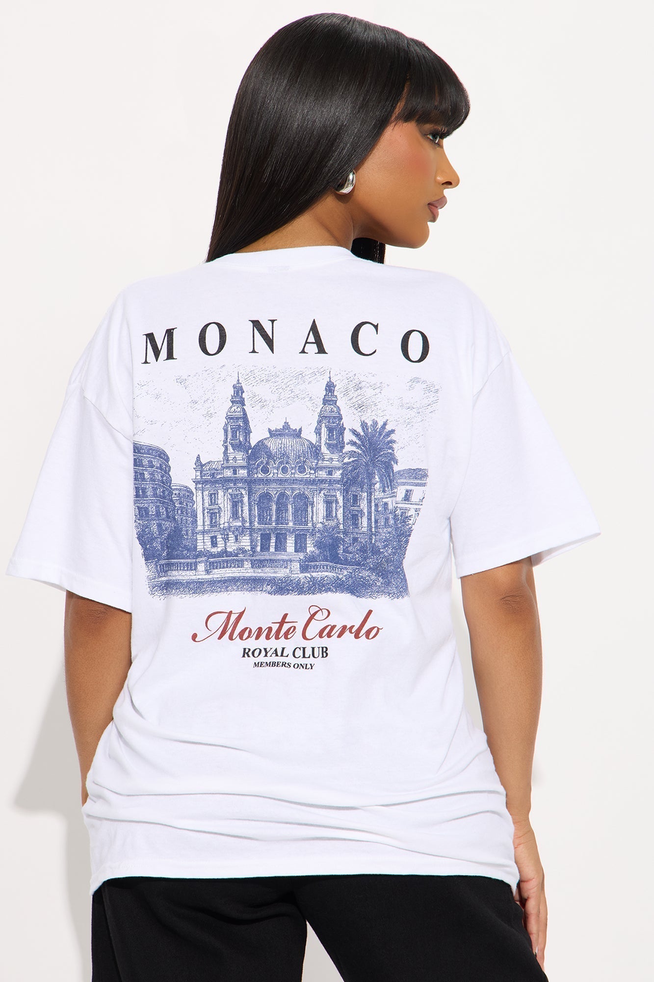 Monaco Members Only Front and Back Tee - White