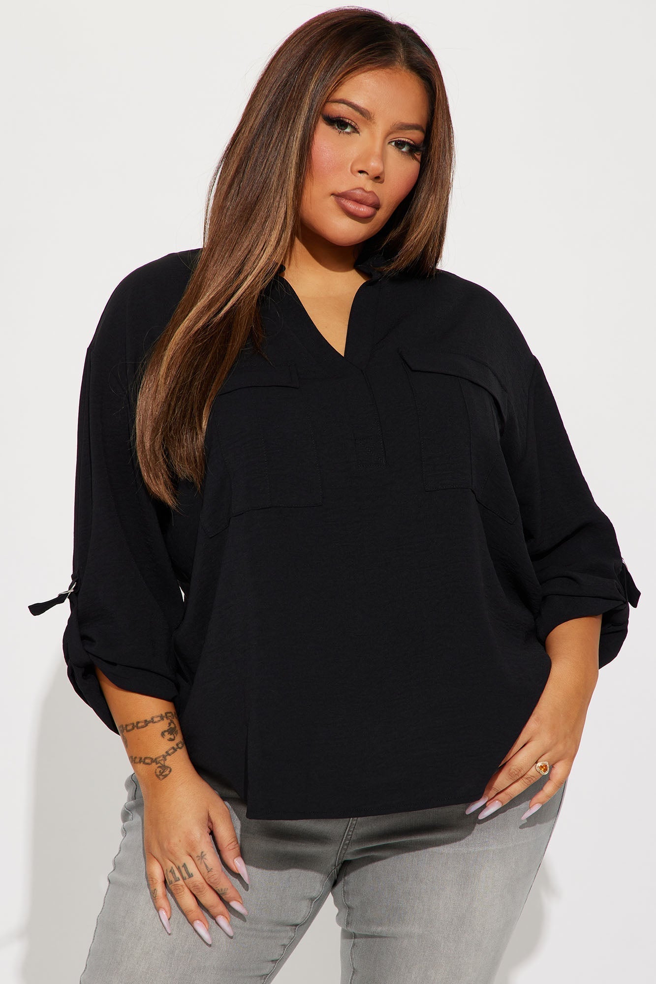 Solange Blouse Top - Black