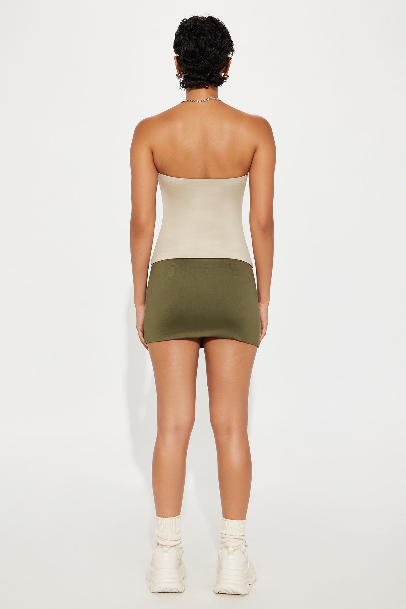 Contour Double Lined Tube Top - Stone