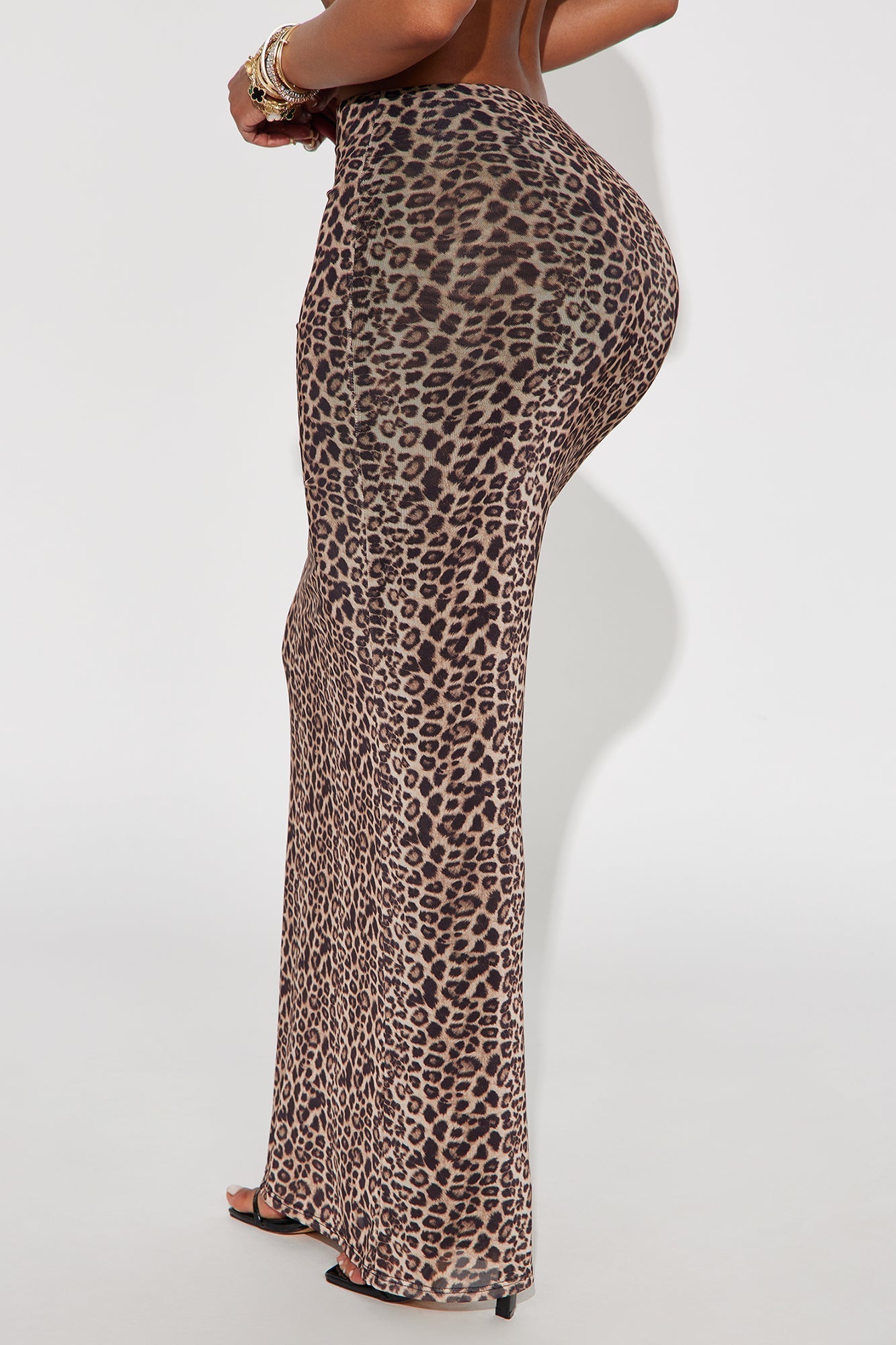 Zora Leopard Mesh Maxi Skirt - Leopard