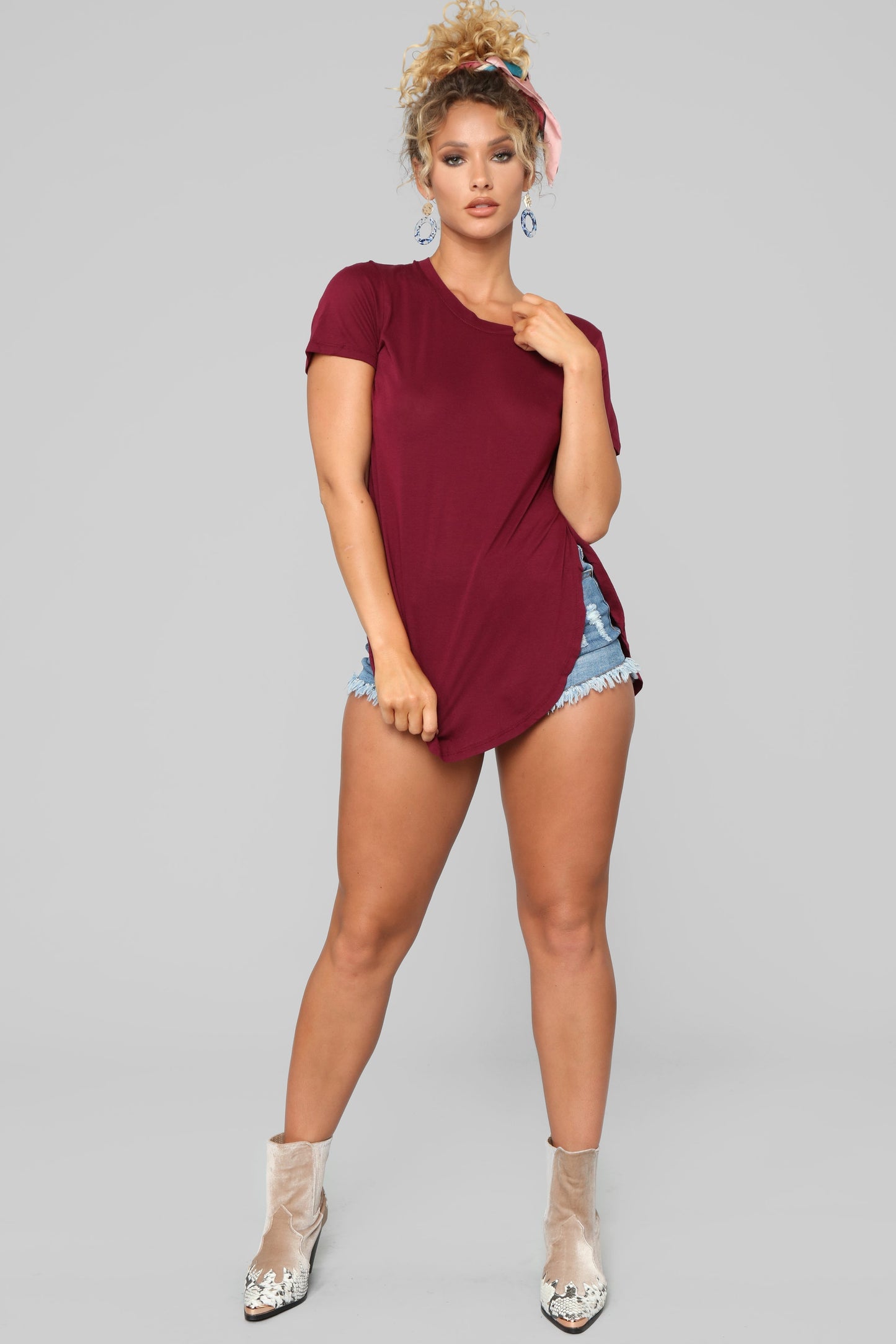 Laid Back Tee - Burgundy