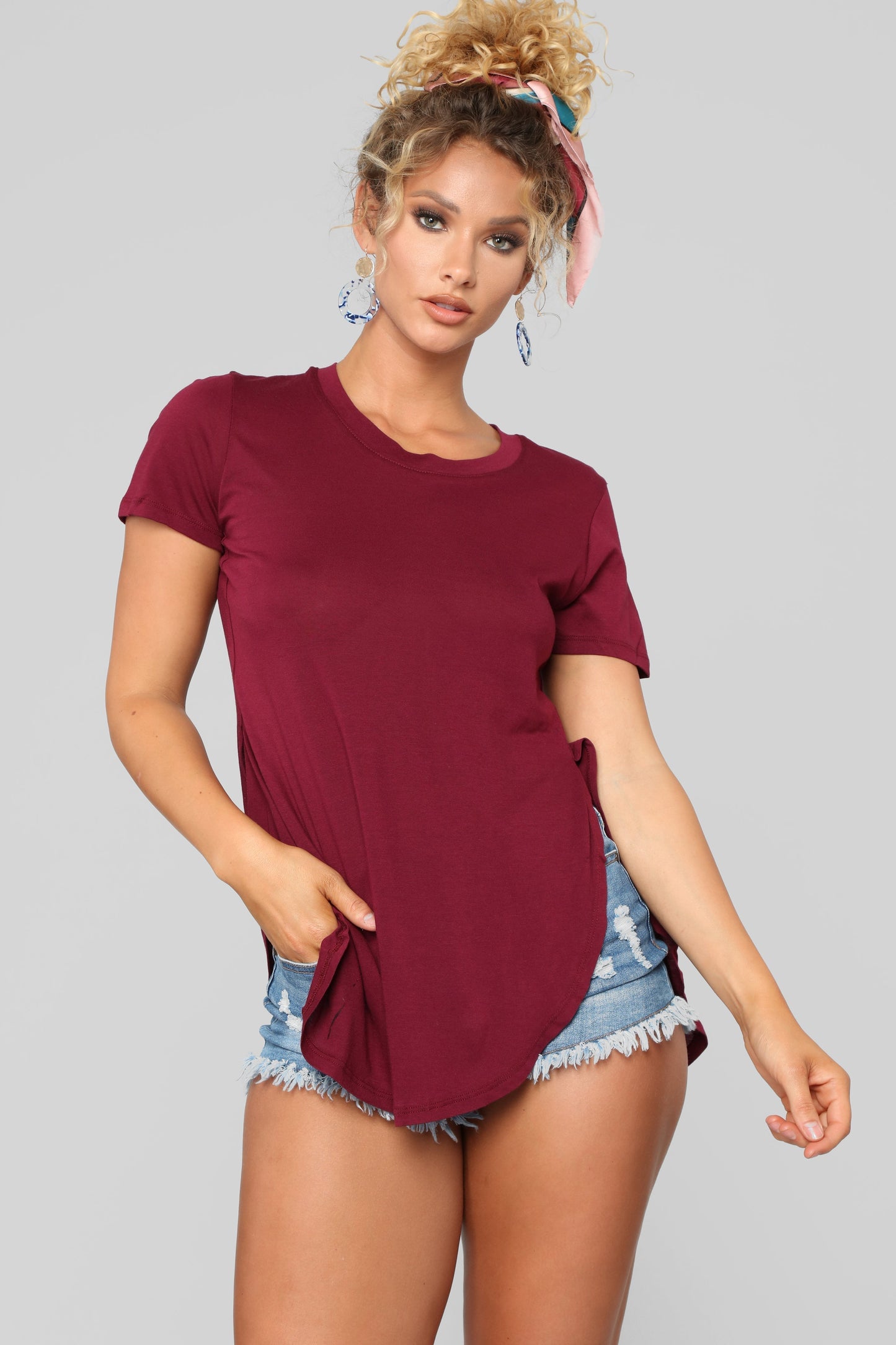 Laid Back Tee - Burgundy