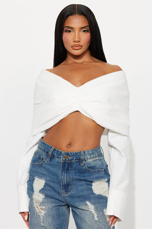 Alina Off Shoulder Blouse - White