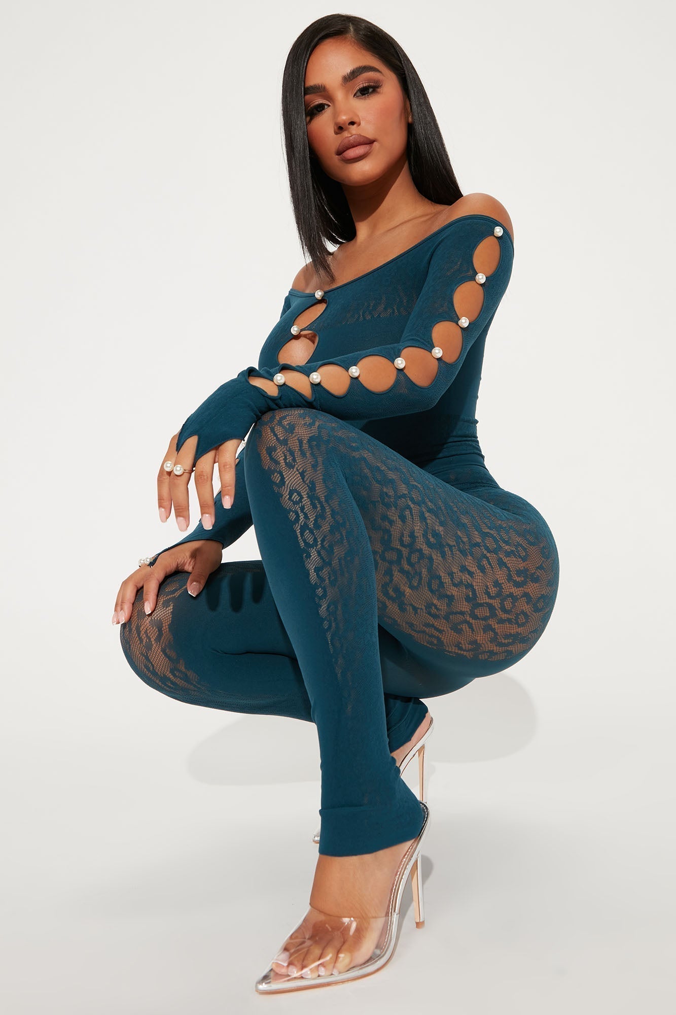 Sierra Seamless Jumpsuit - Teal