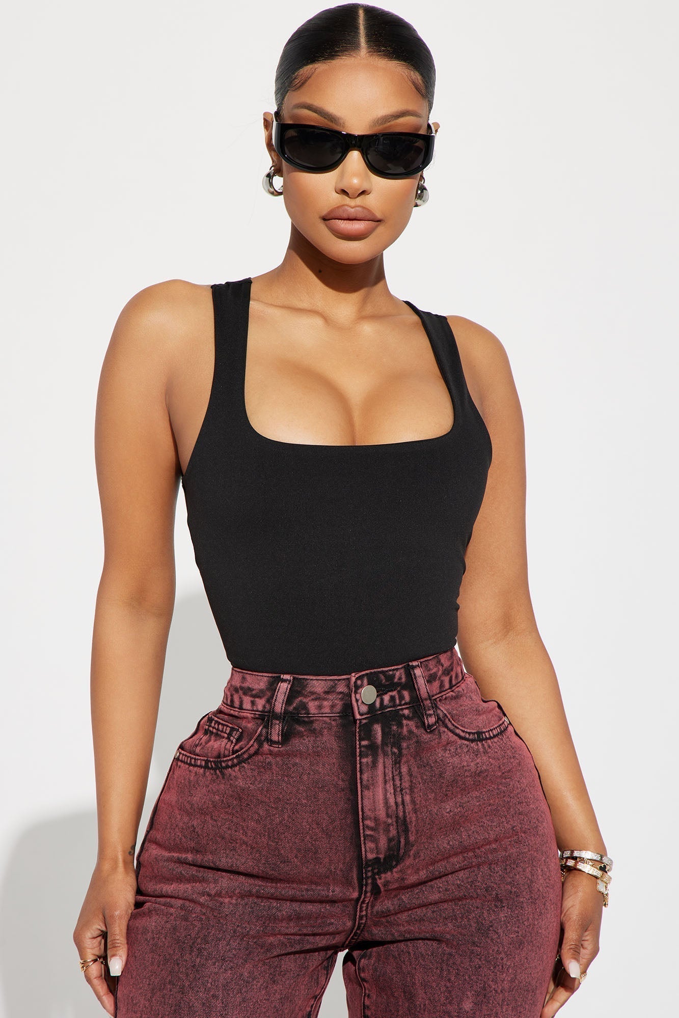 Adriana Smooth Fit Bodysuit - Black