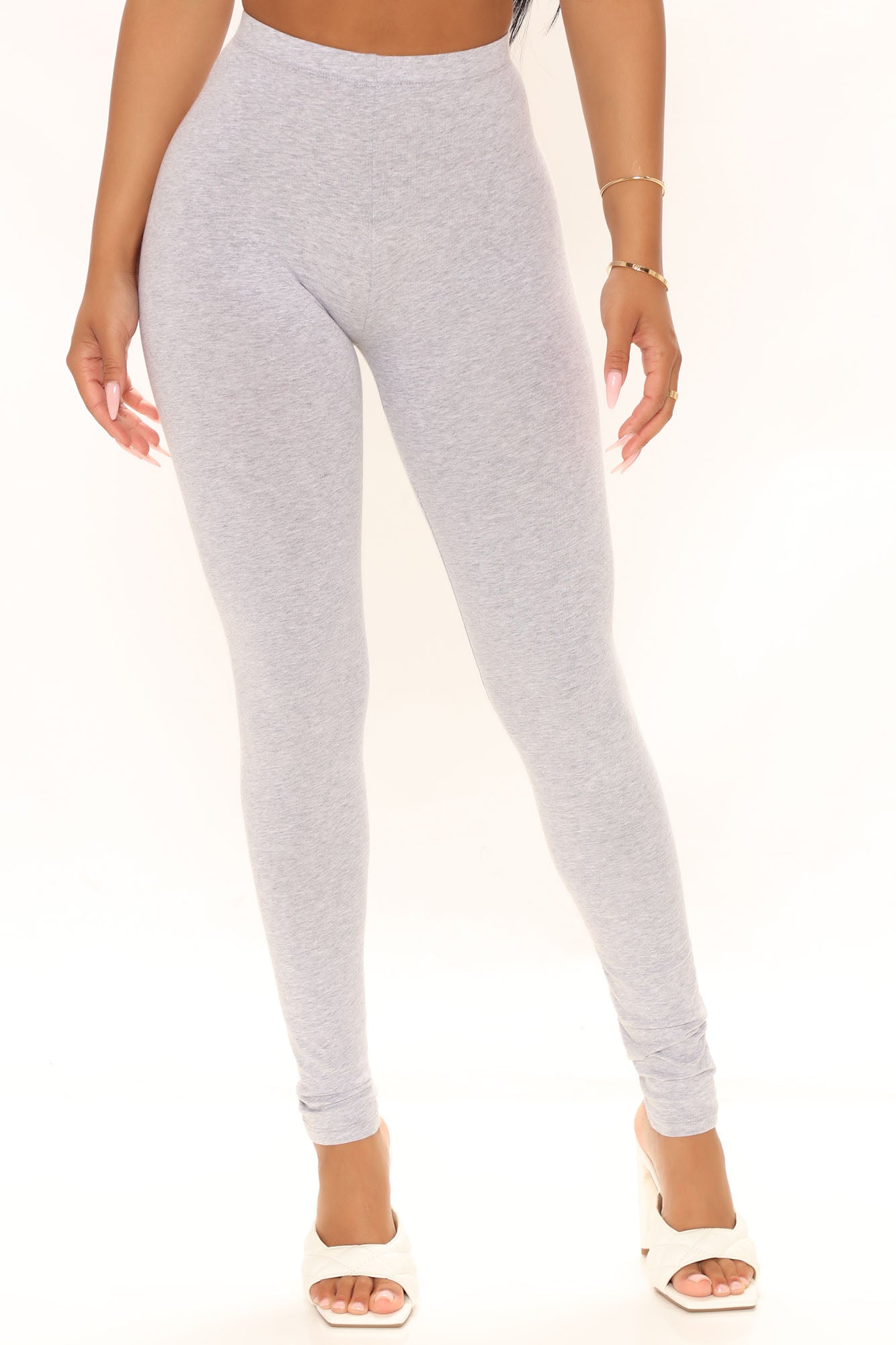 Kim Basic Legging - Heather Grey