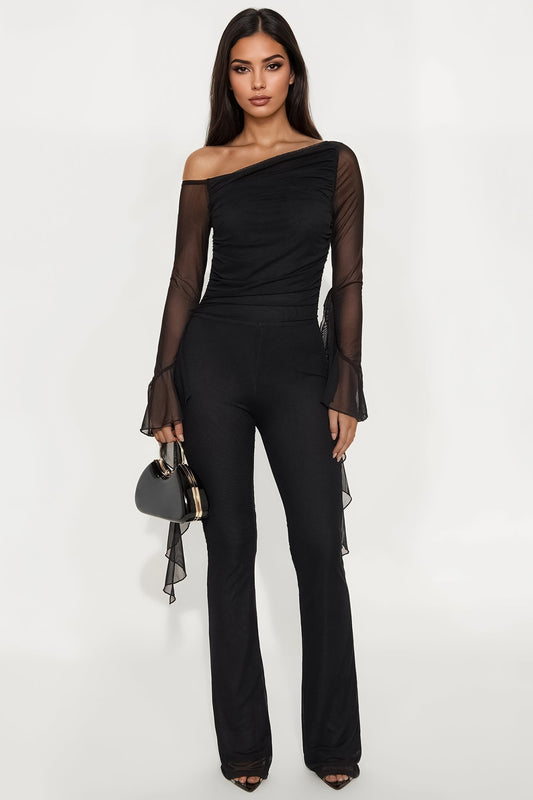 Born Hot Mesh Jumpsuit - Black