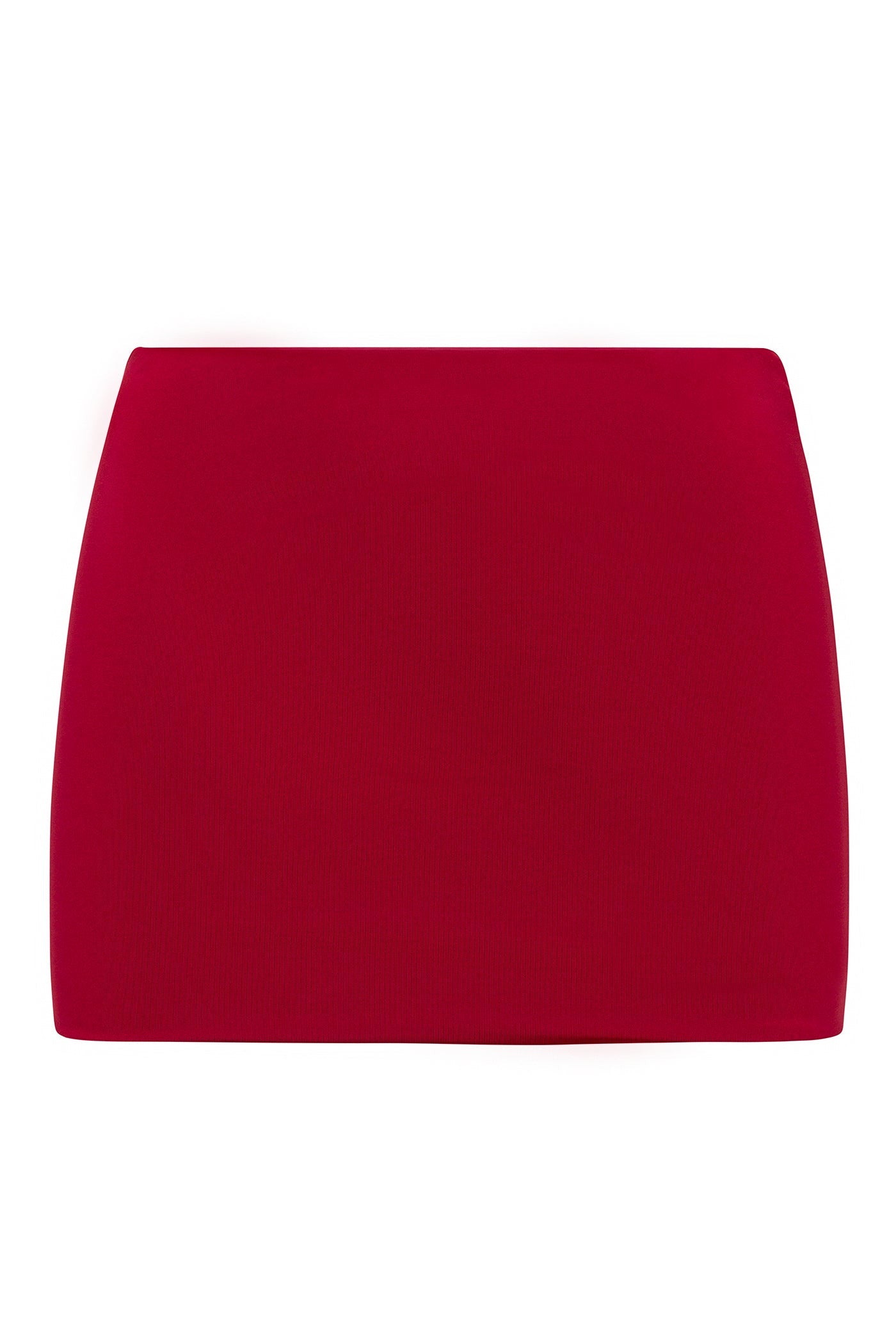 Contour Double Lined Mini Skirt - Red