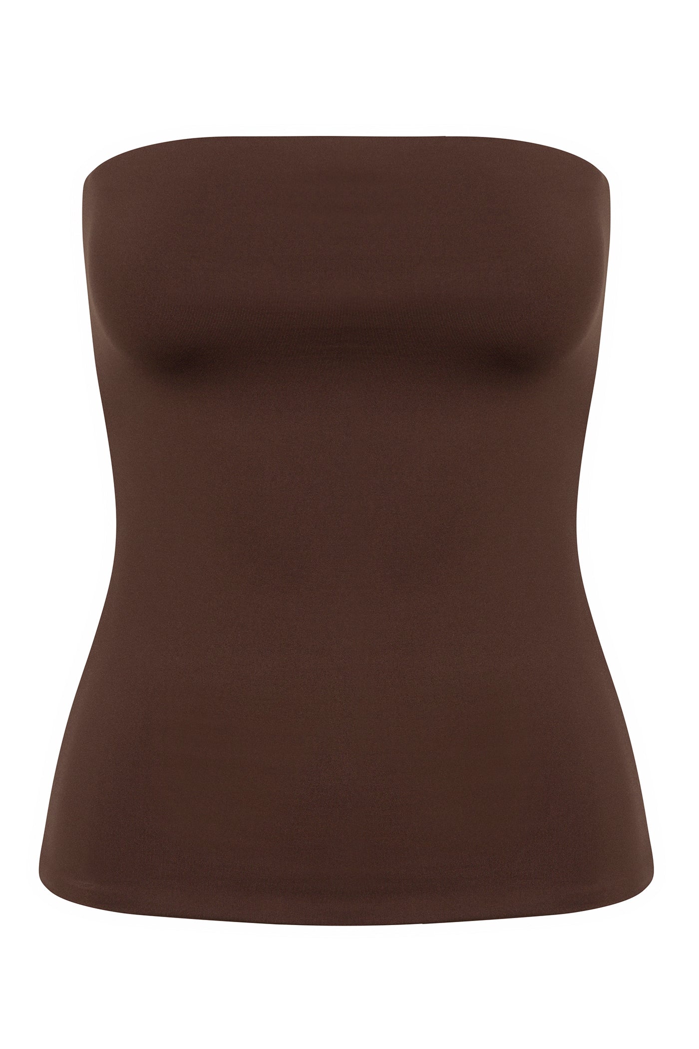 Contour Double Lined Tube Top - Chocolate