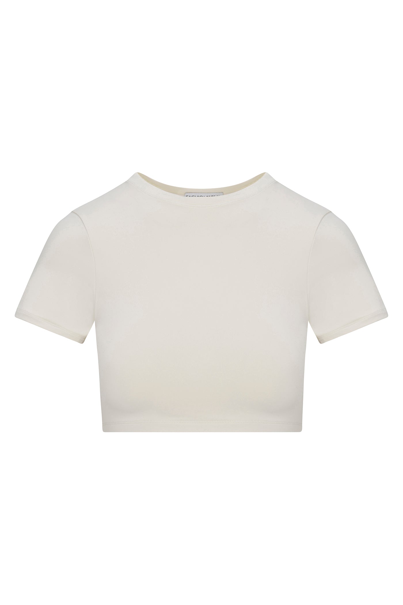Second Skin Double Lined Super Cropped Tee - Bone