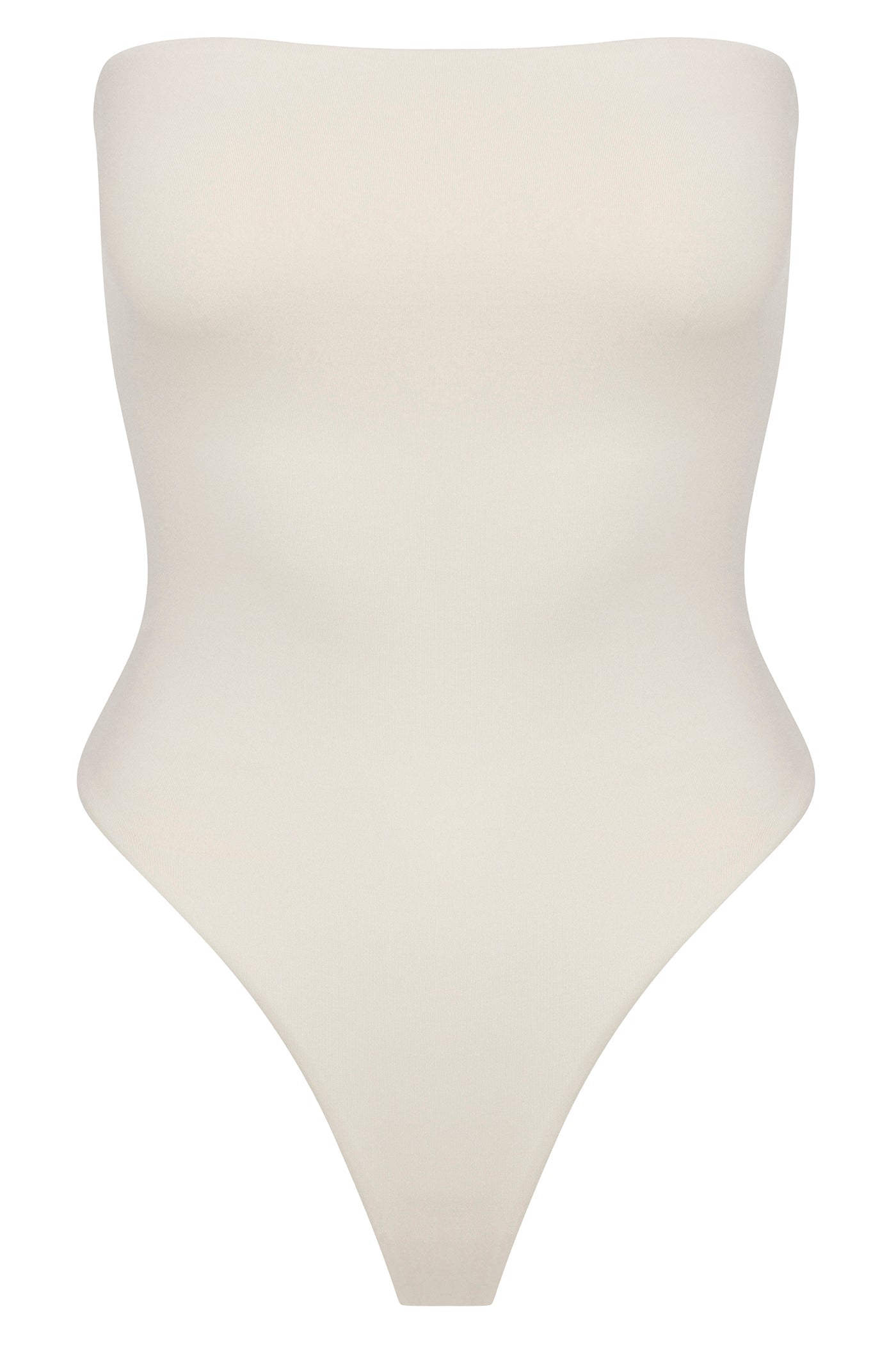 Contour Double Lined Strapless Bodysuit - Bone