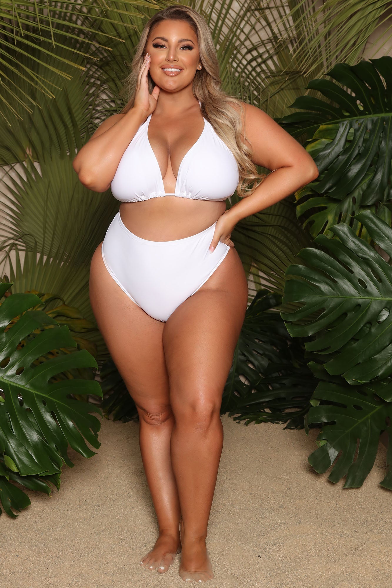 Maui Mix And Match High Cut Cheeky Bikini Bottom - White