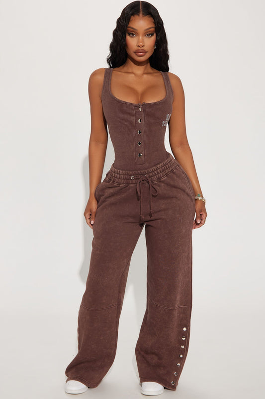 New York Washed Sweatpant - Brown