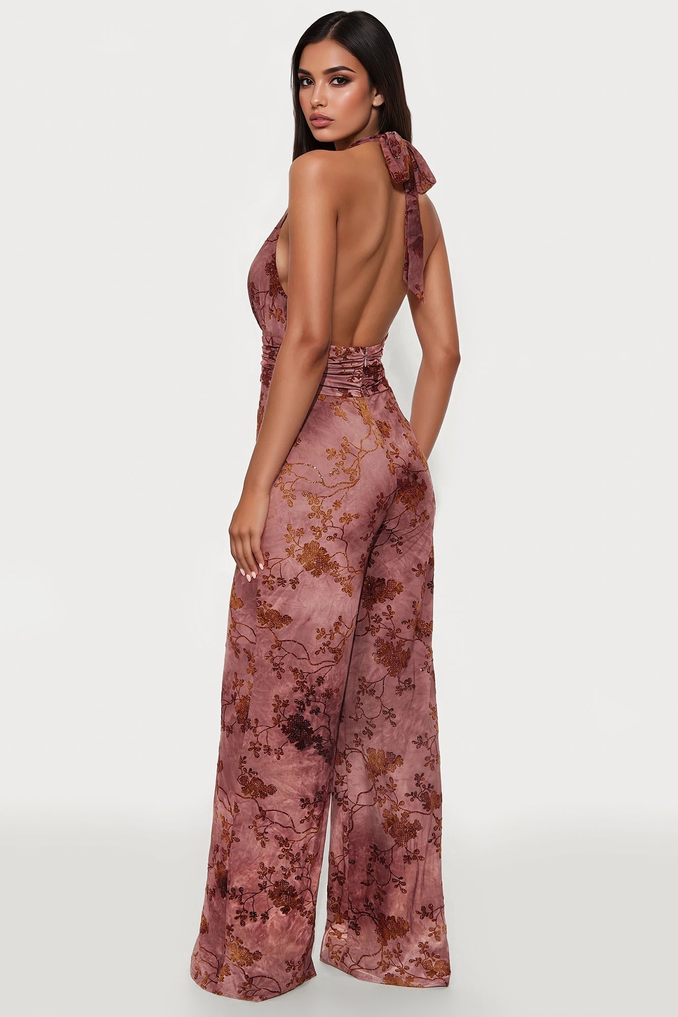 Nightfall Edit Jumpsuit - Burgundy