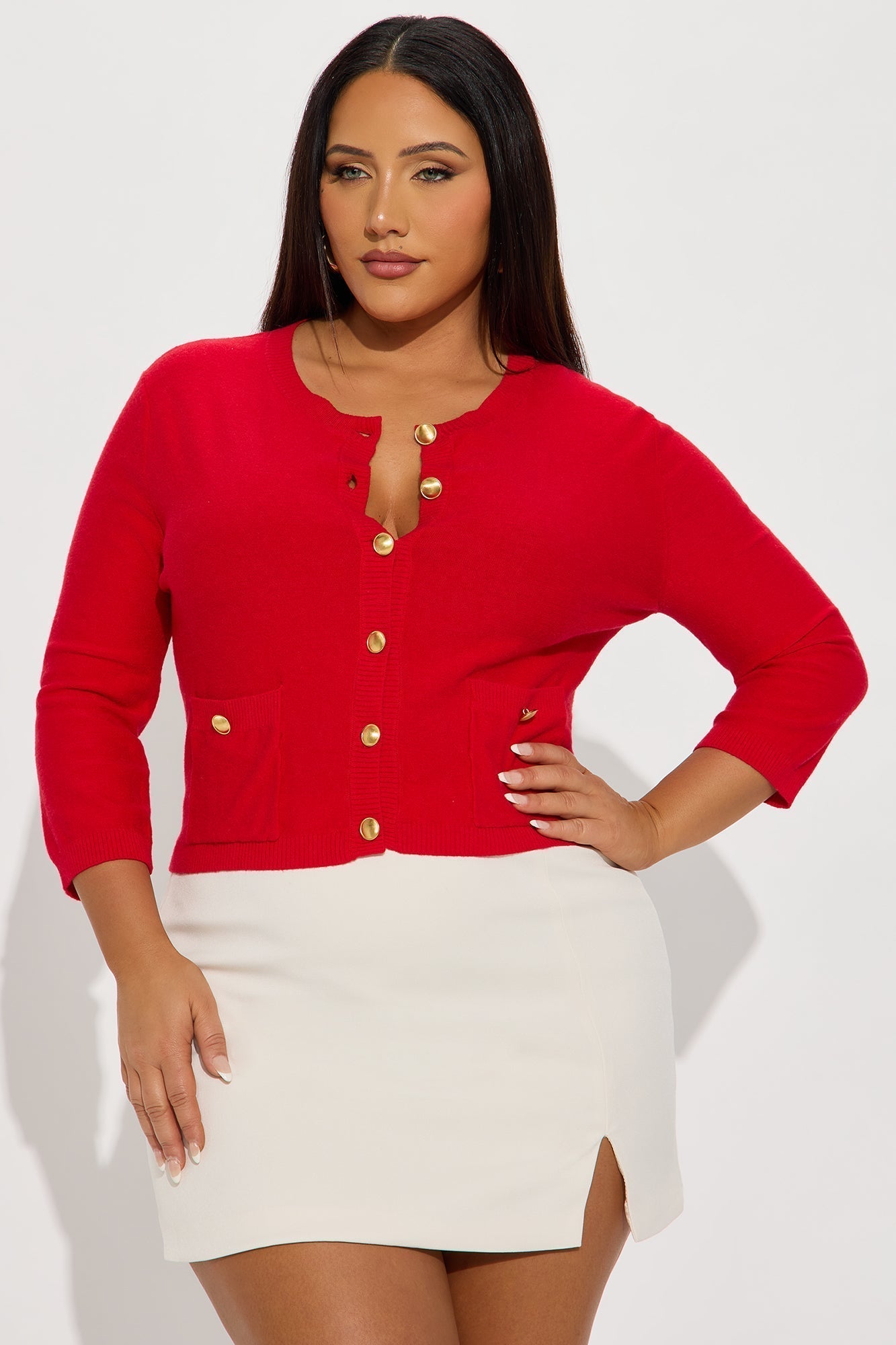 Never Difficult Cardigan - Red