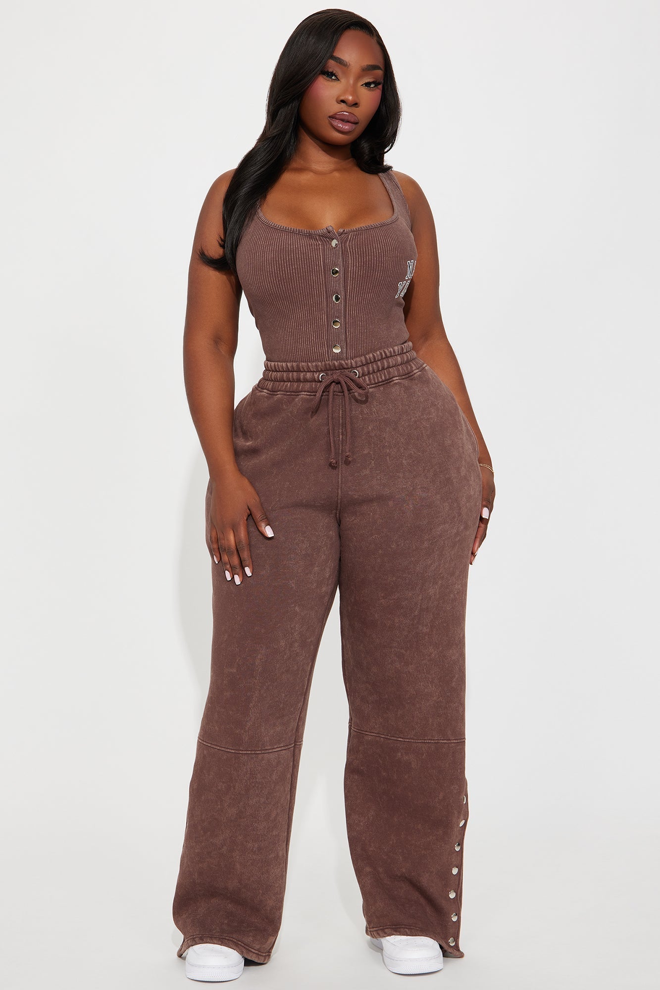 New York Washed Bodysuit - Brown
