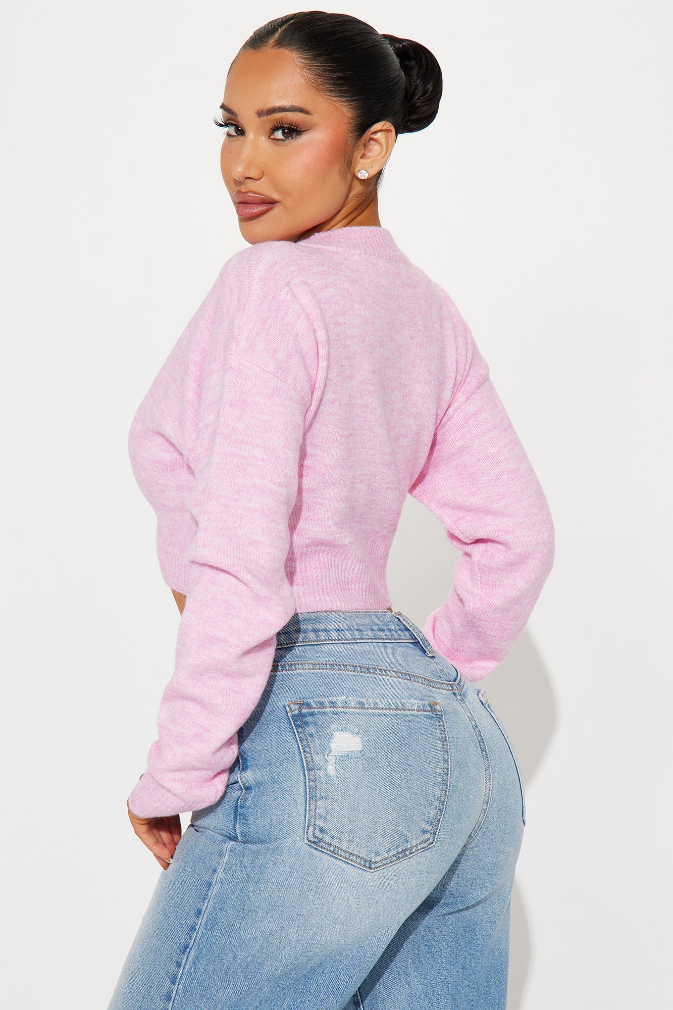 Central Park Cropped Cardigan - Pink
