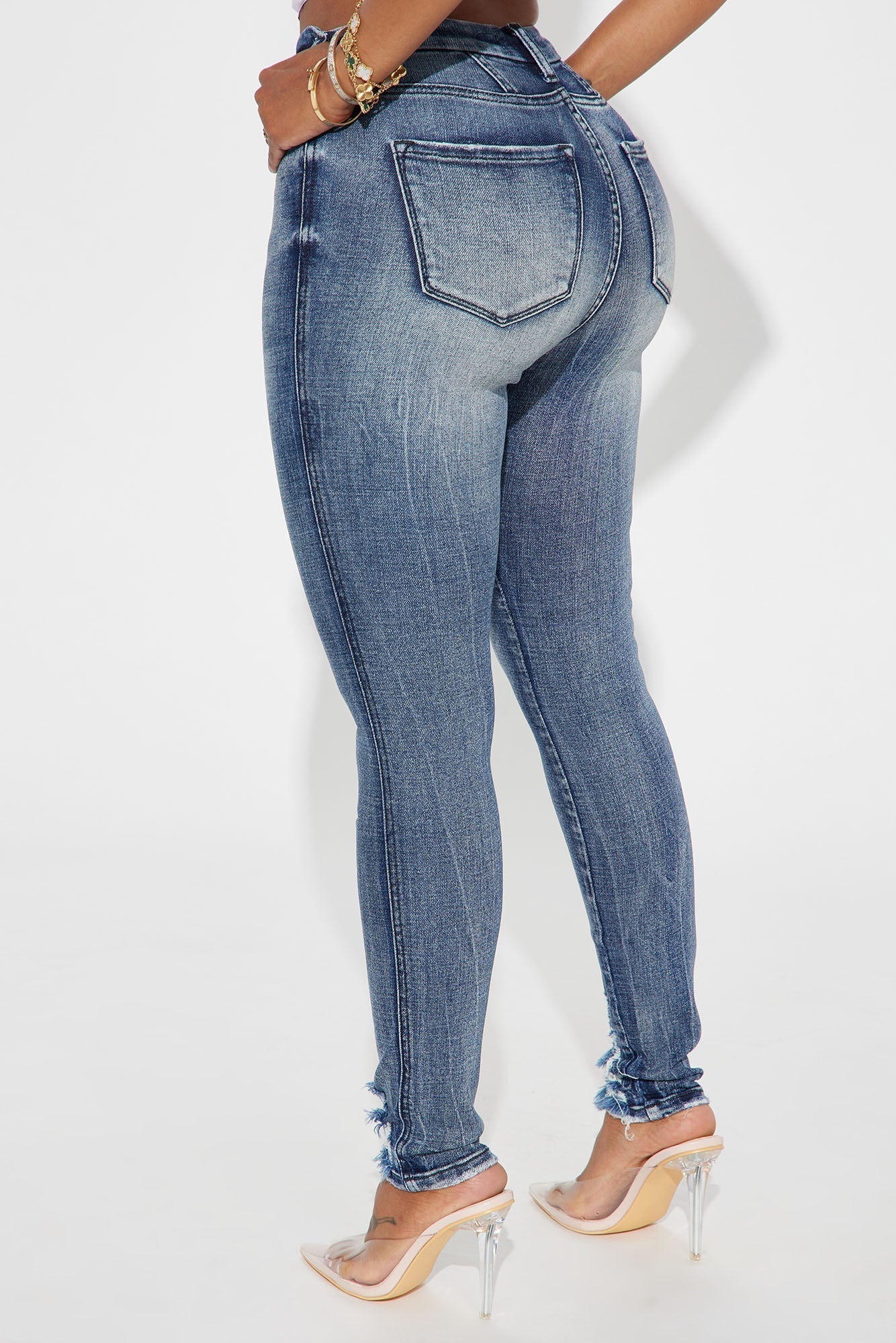 Long Story Short Sculpting Stretch Skinny Jeans - Medium Wash