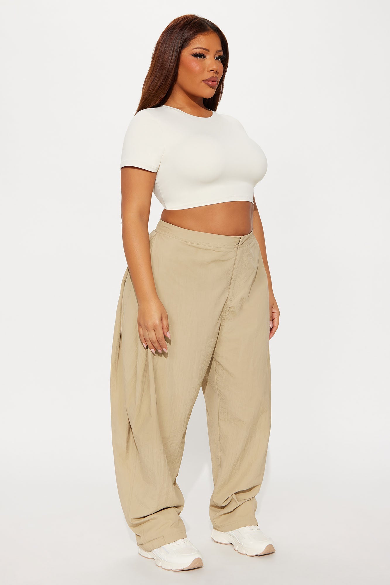 Second Skin Double Lined Super Cropped Tee - Bone
