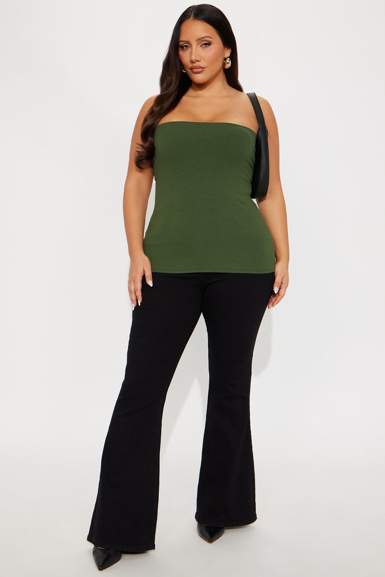 Tessa Ribbed Tube Top - Olive