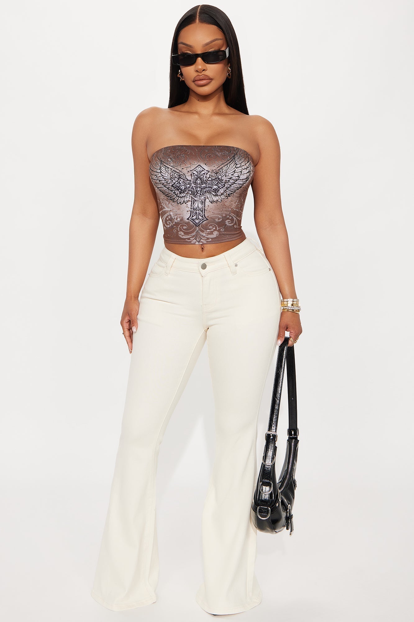 Crossfire Angel Tube Top - Brown