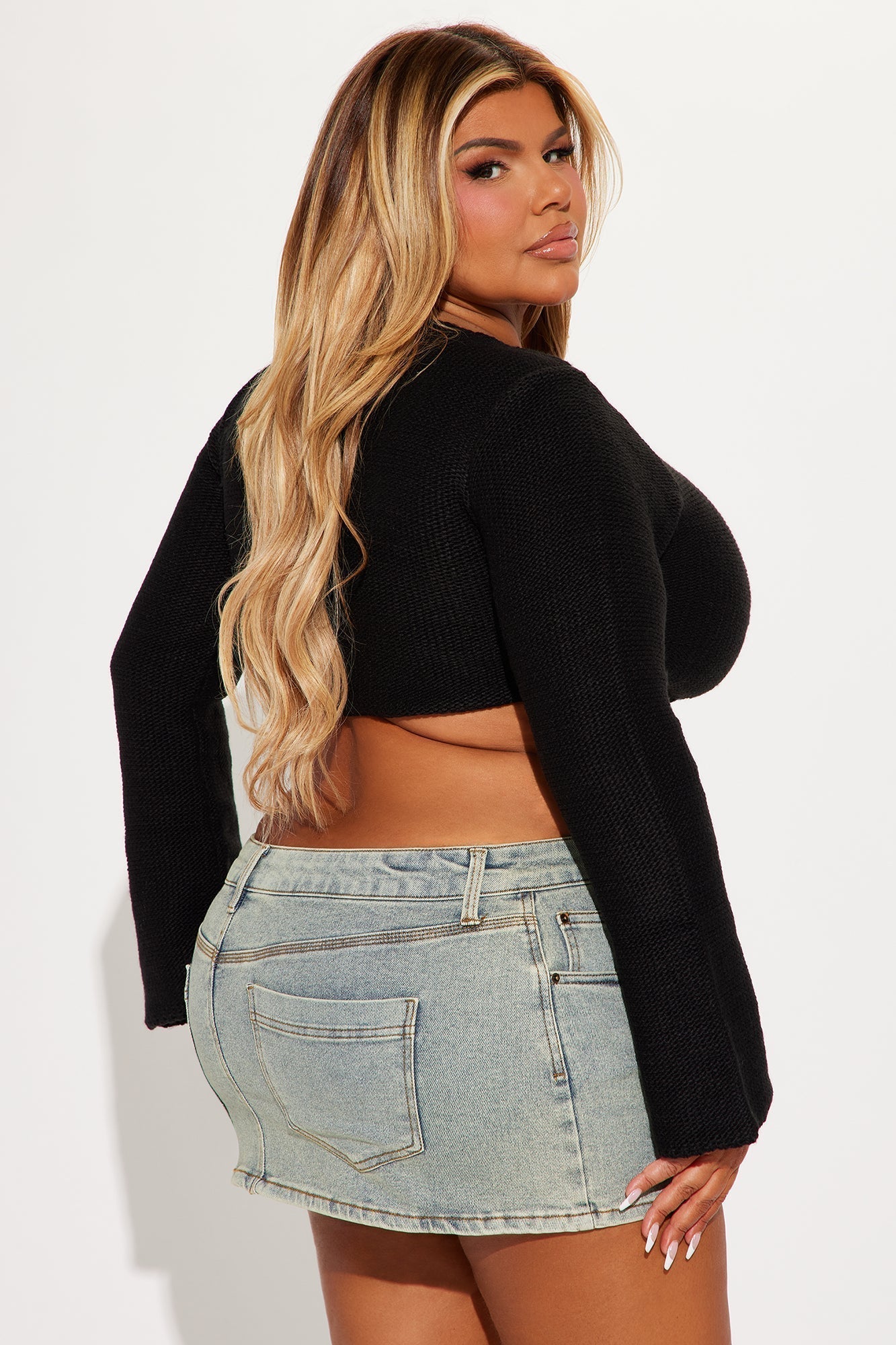 Play It Cool Distressed Sweater - Black