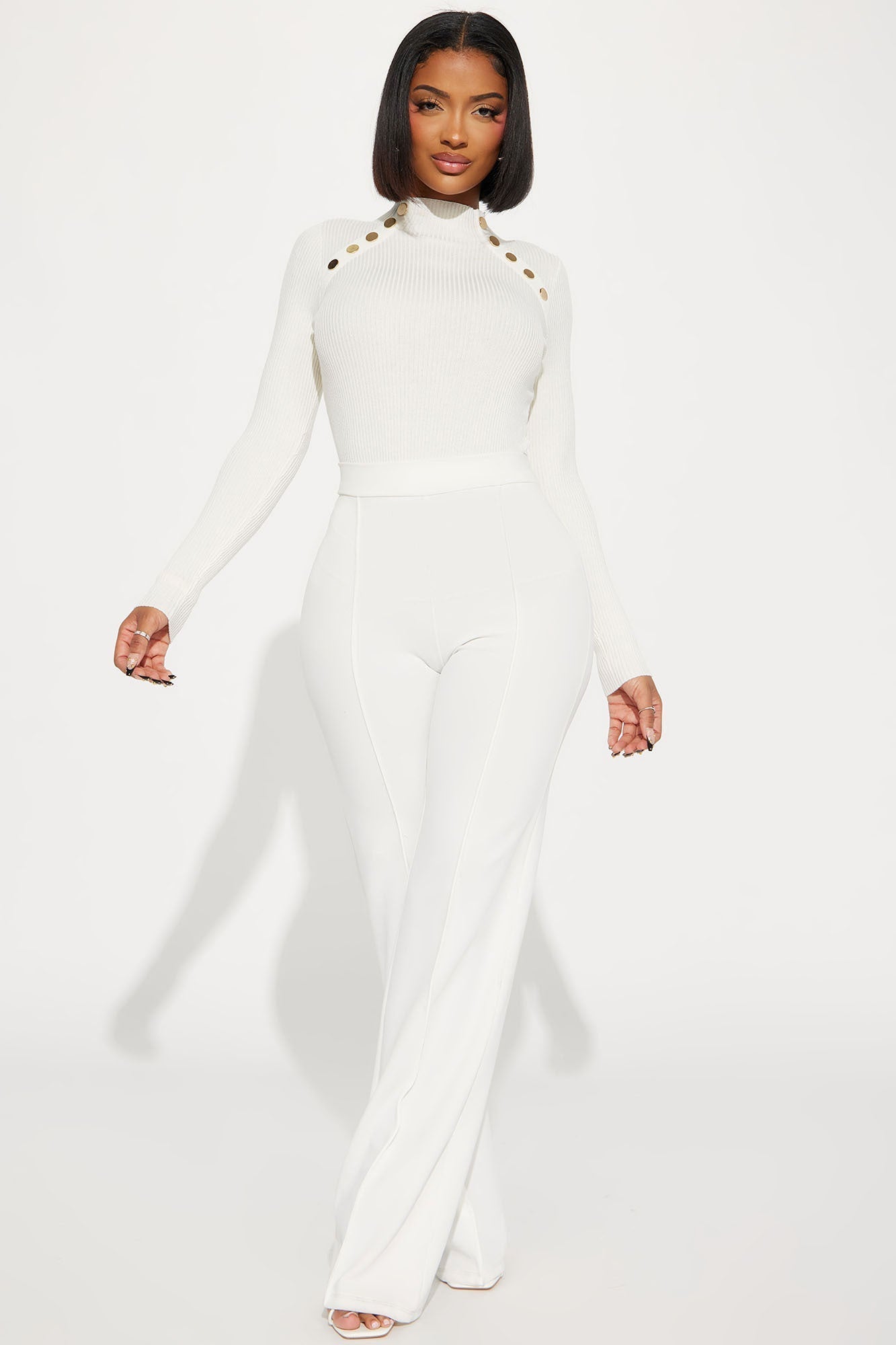 Jezebel Sweater Top - White