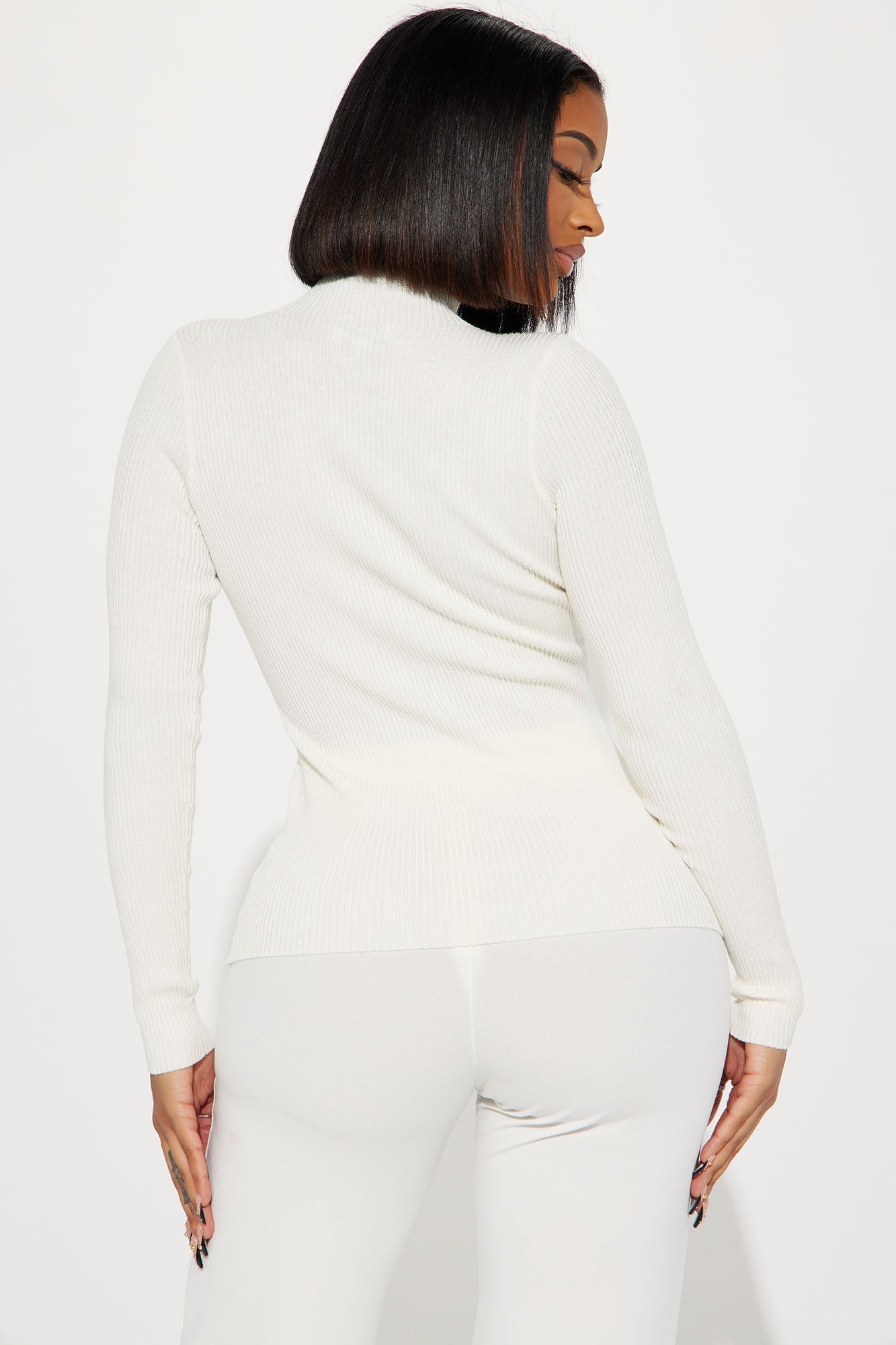 Jezebel Sweater Top - White