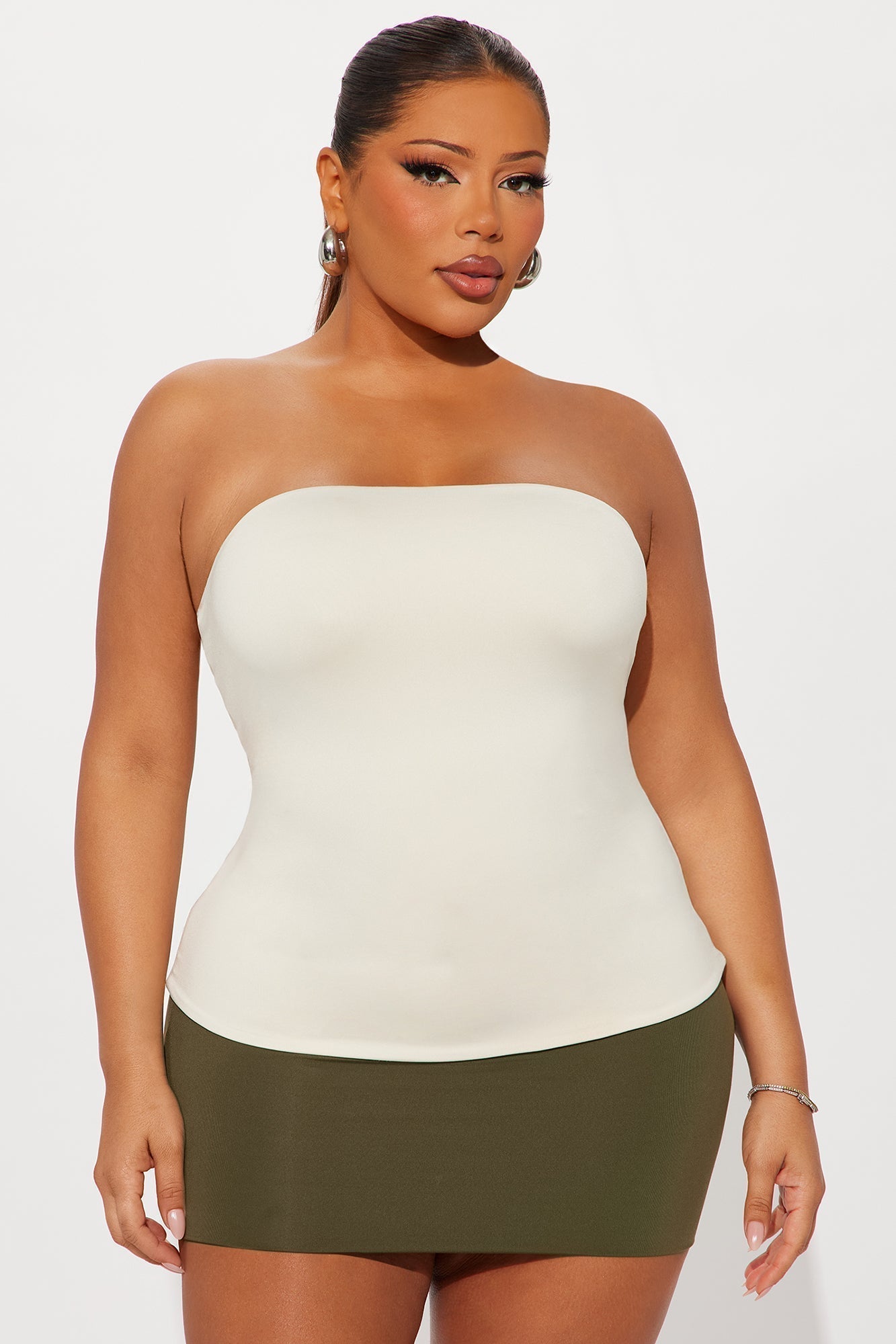 Contour Double Lined Tube Top - Bone