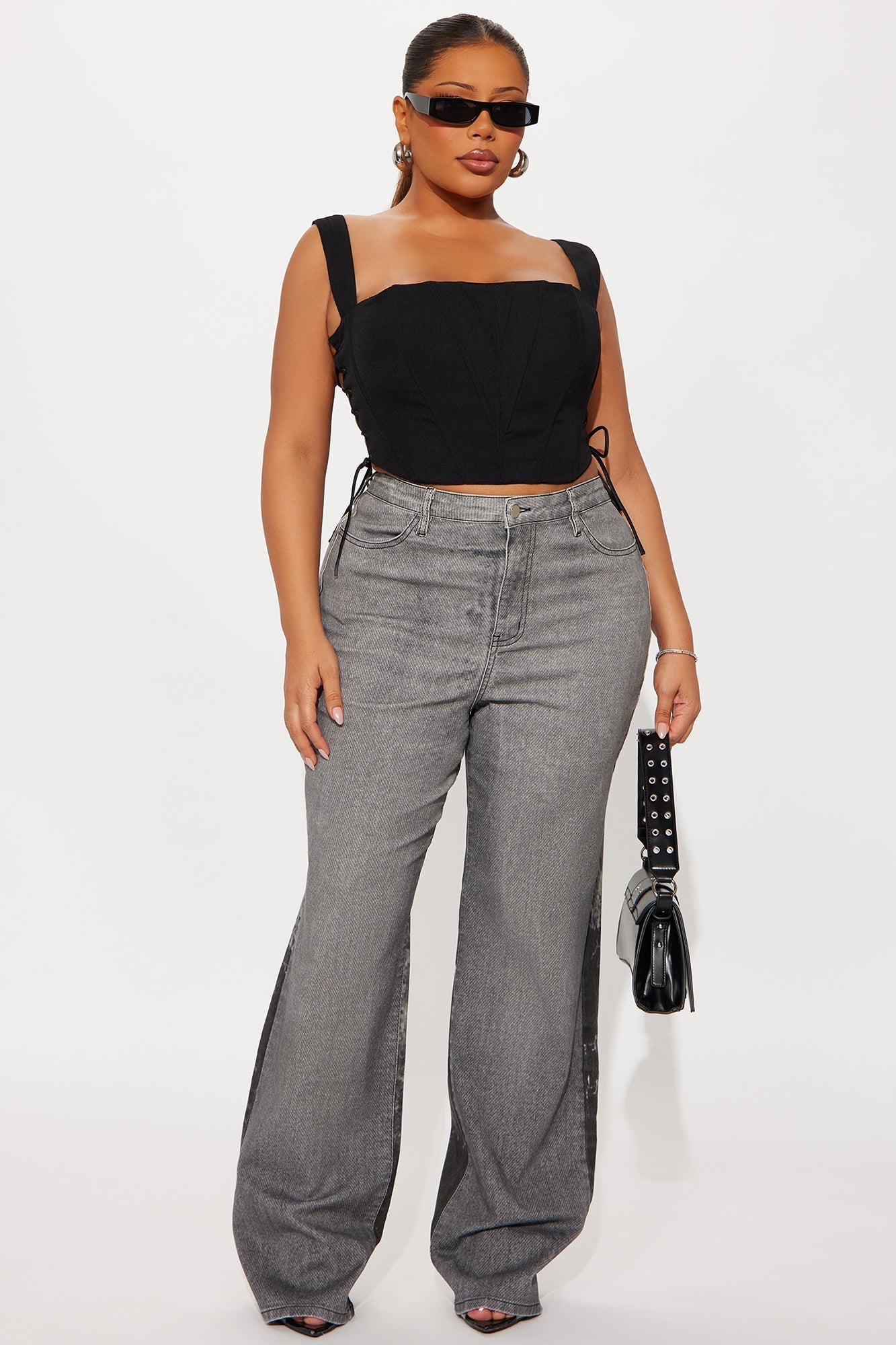 Side Struttin' Corset Top - Black