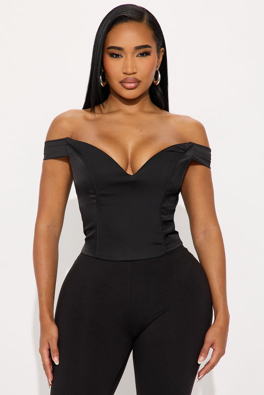 Adore You Corset Top - Black