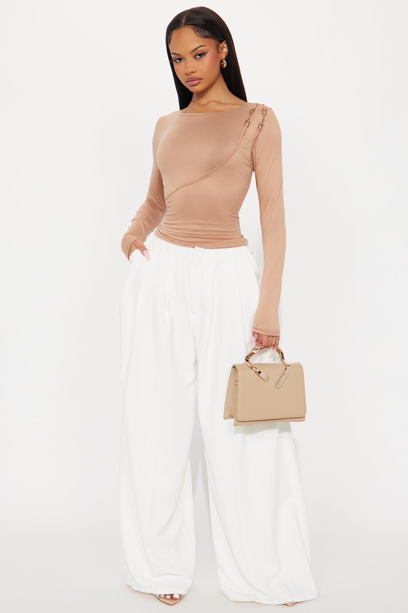 Zeta Long Sleeve Top - Mocha