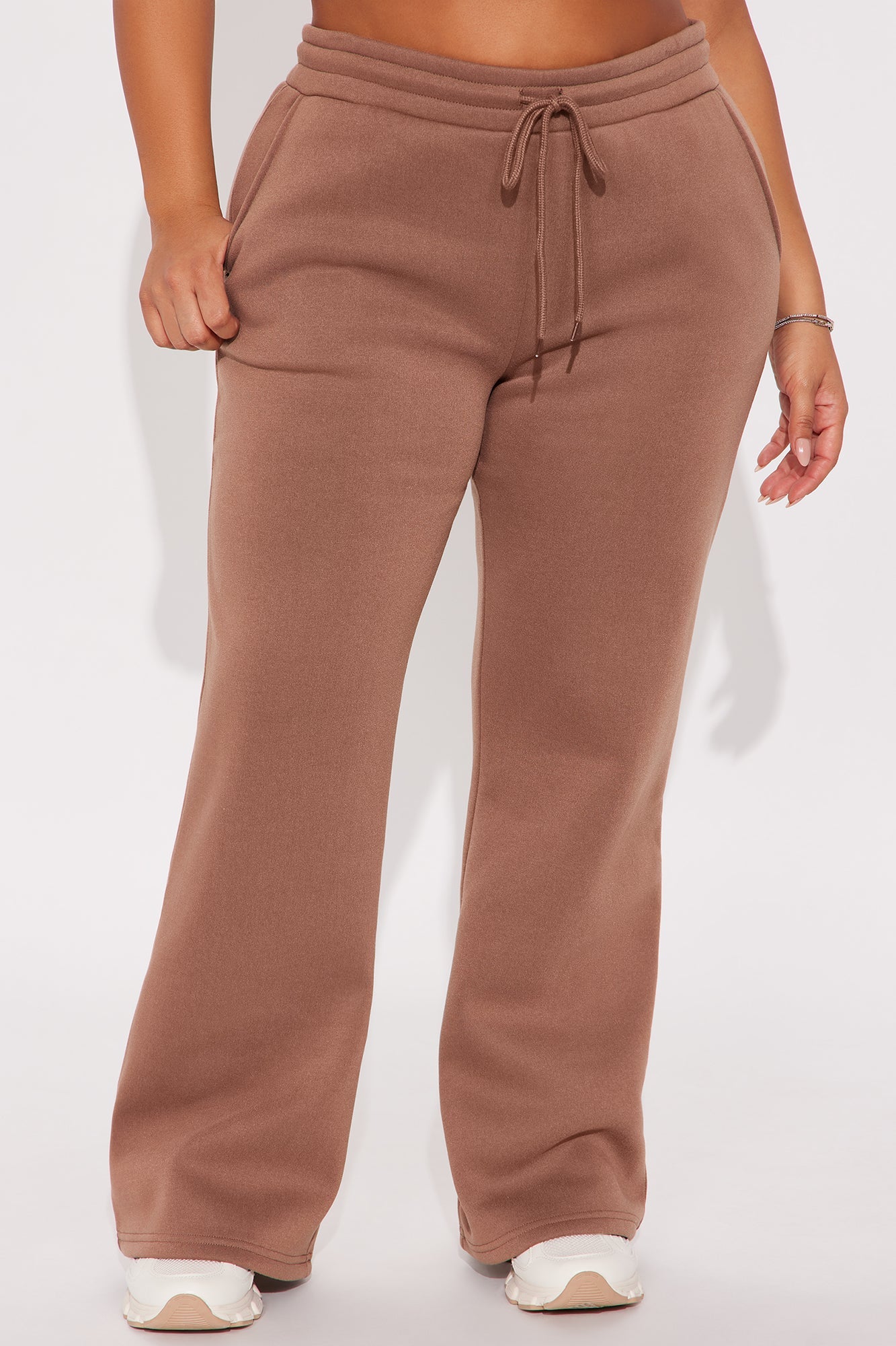 Candice Petite Lounge Flare Pant - Brown