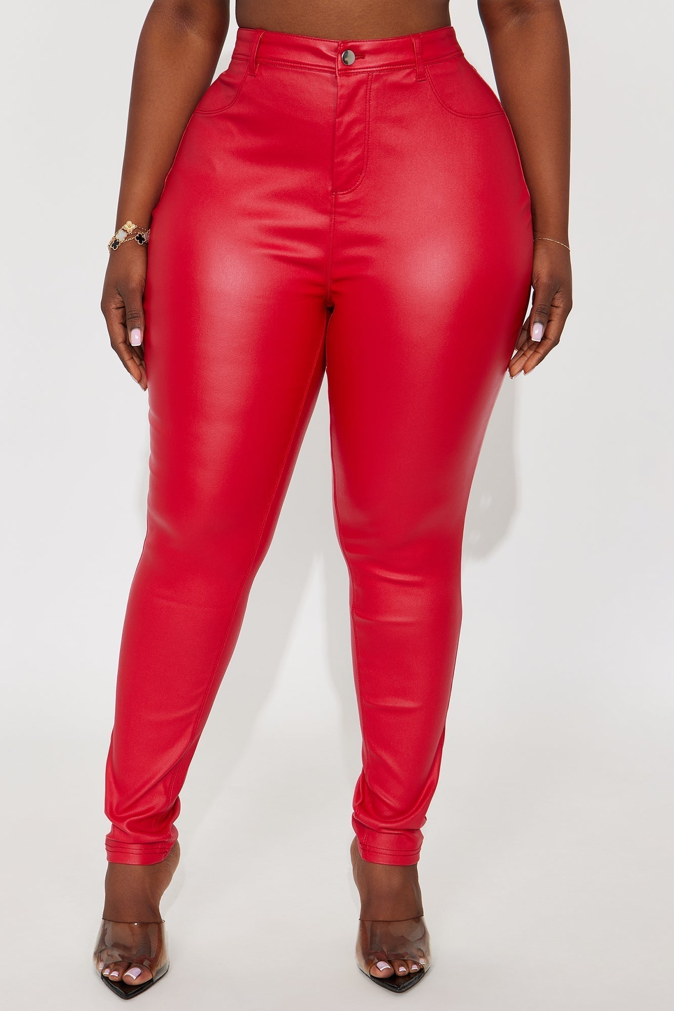Sammie High Rise Pants - Red