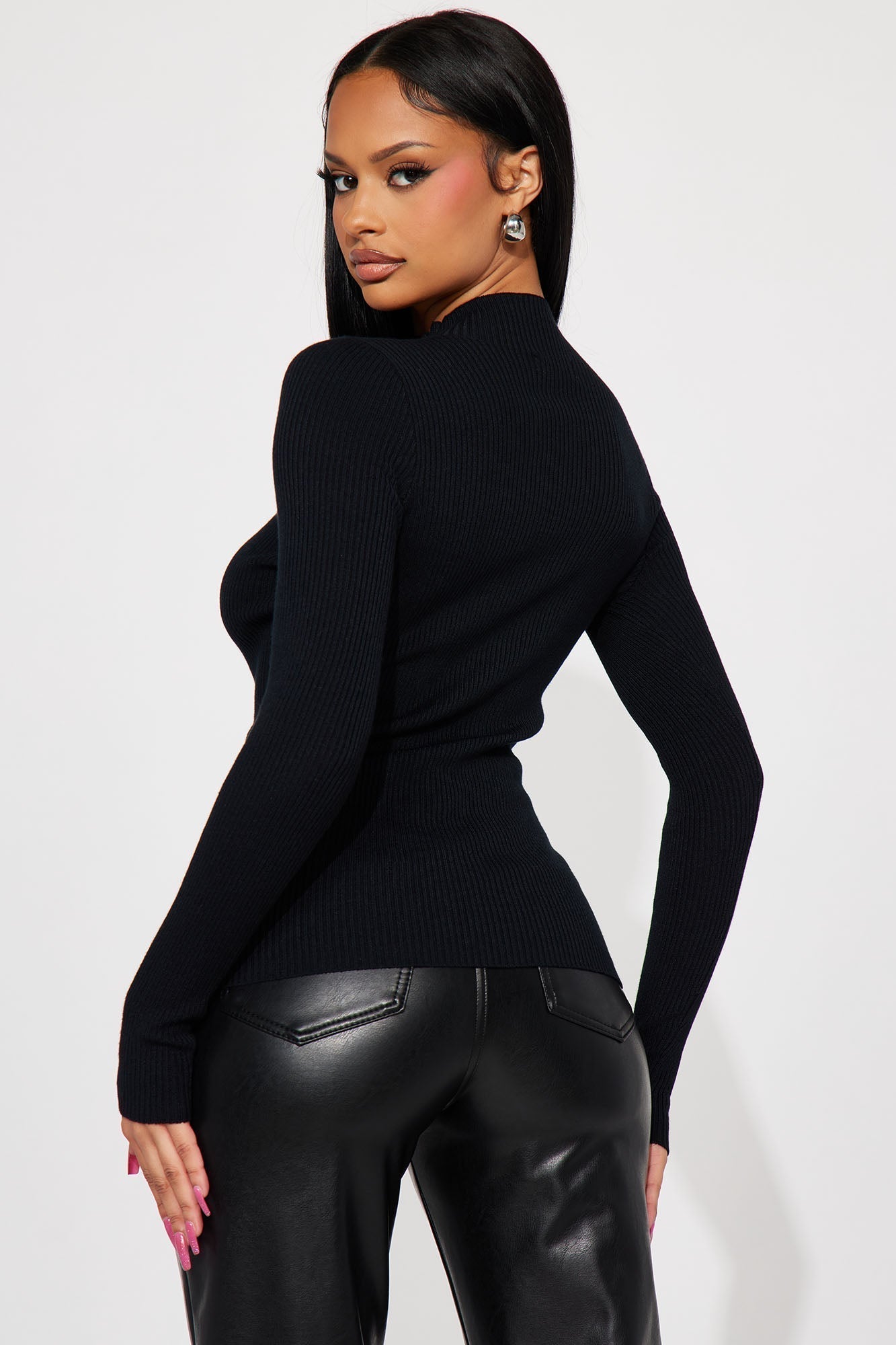 Jezebel Sweater Top - Black