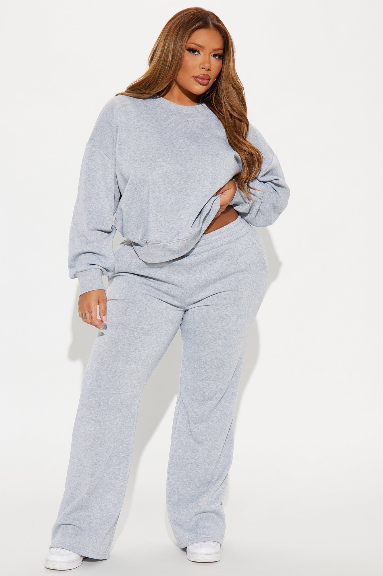 Candice Lounge Crew Neck - Heather Grey