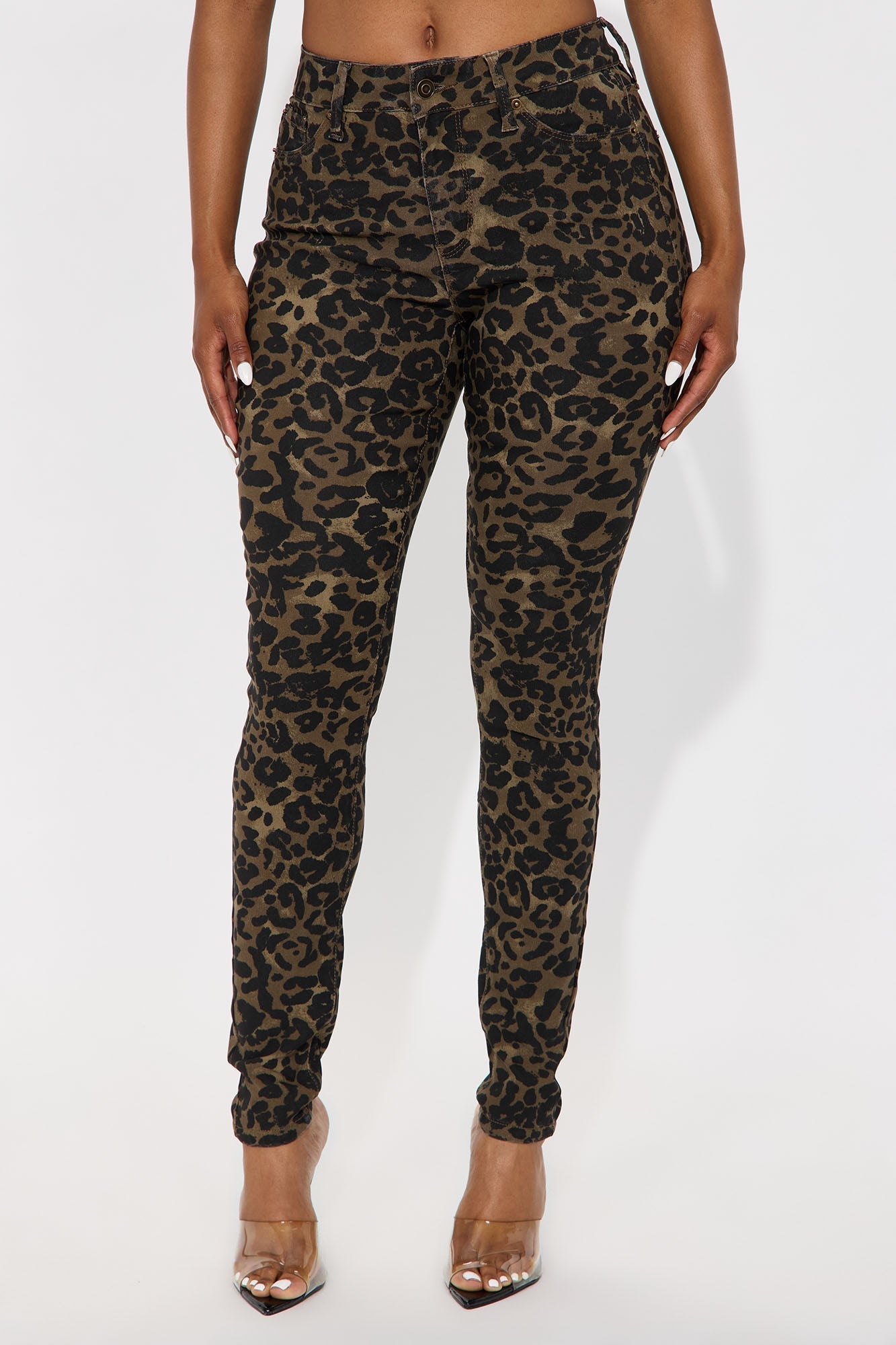 Hyperstretch Leopard Skinny Pants - Leopard