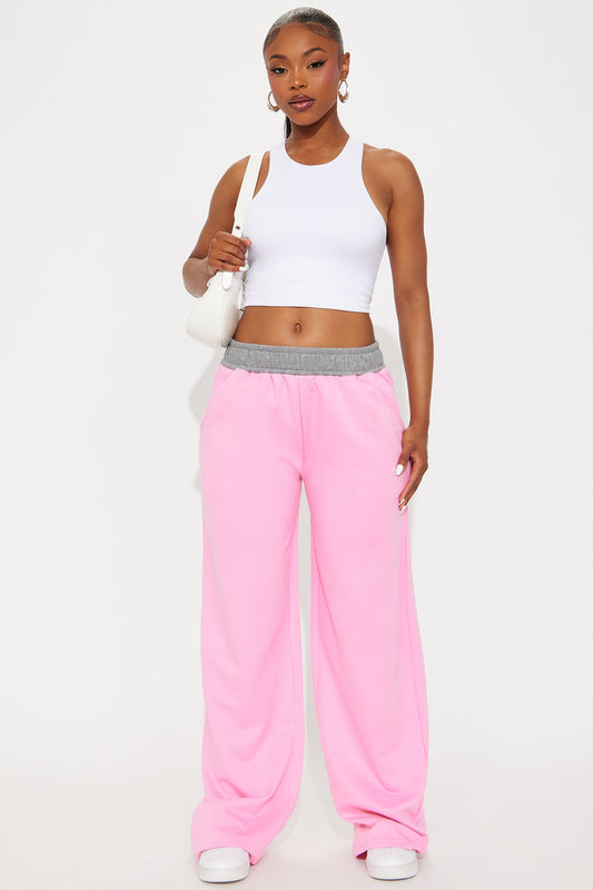 Ryder Fleece Lounge Pant - Pink