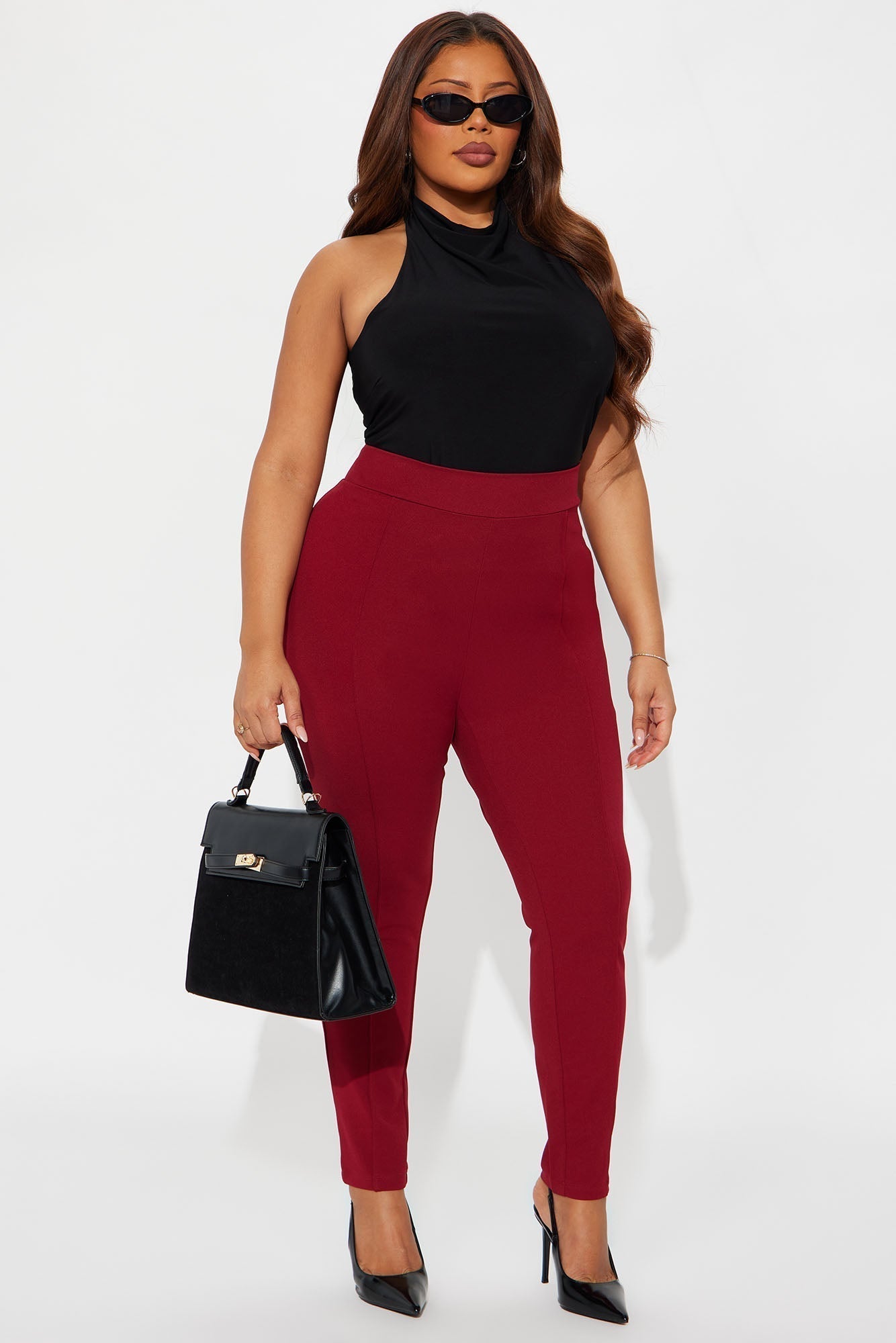 Vicky Skinny Pant - Burgundy
