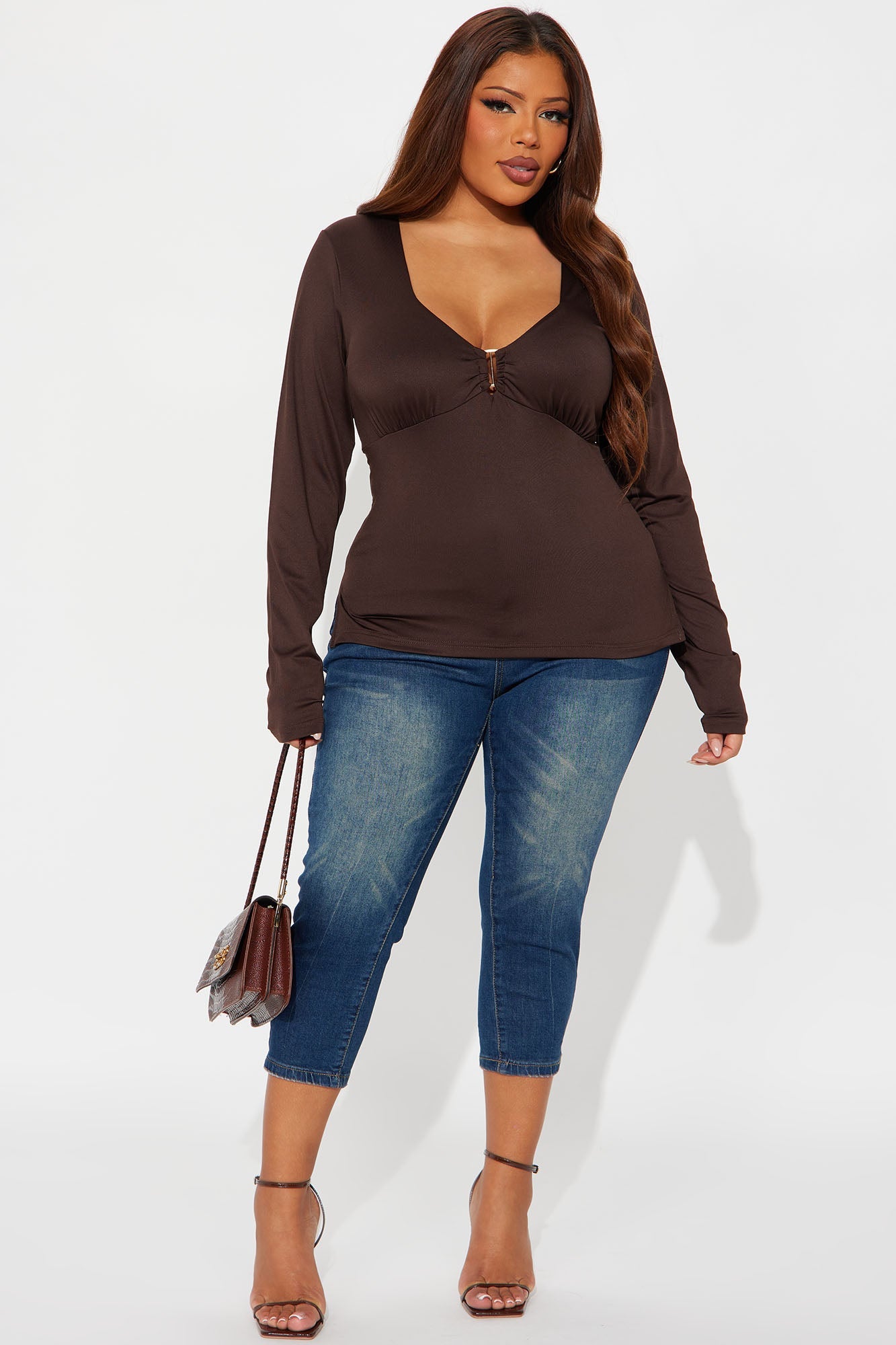 Miley Long Sleeve Top - Chocolate