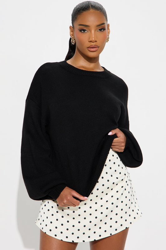 Autumn Feels Sweater - Black
