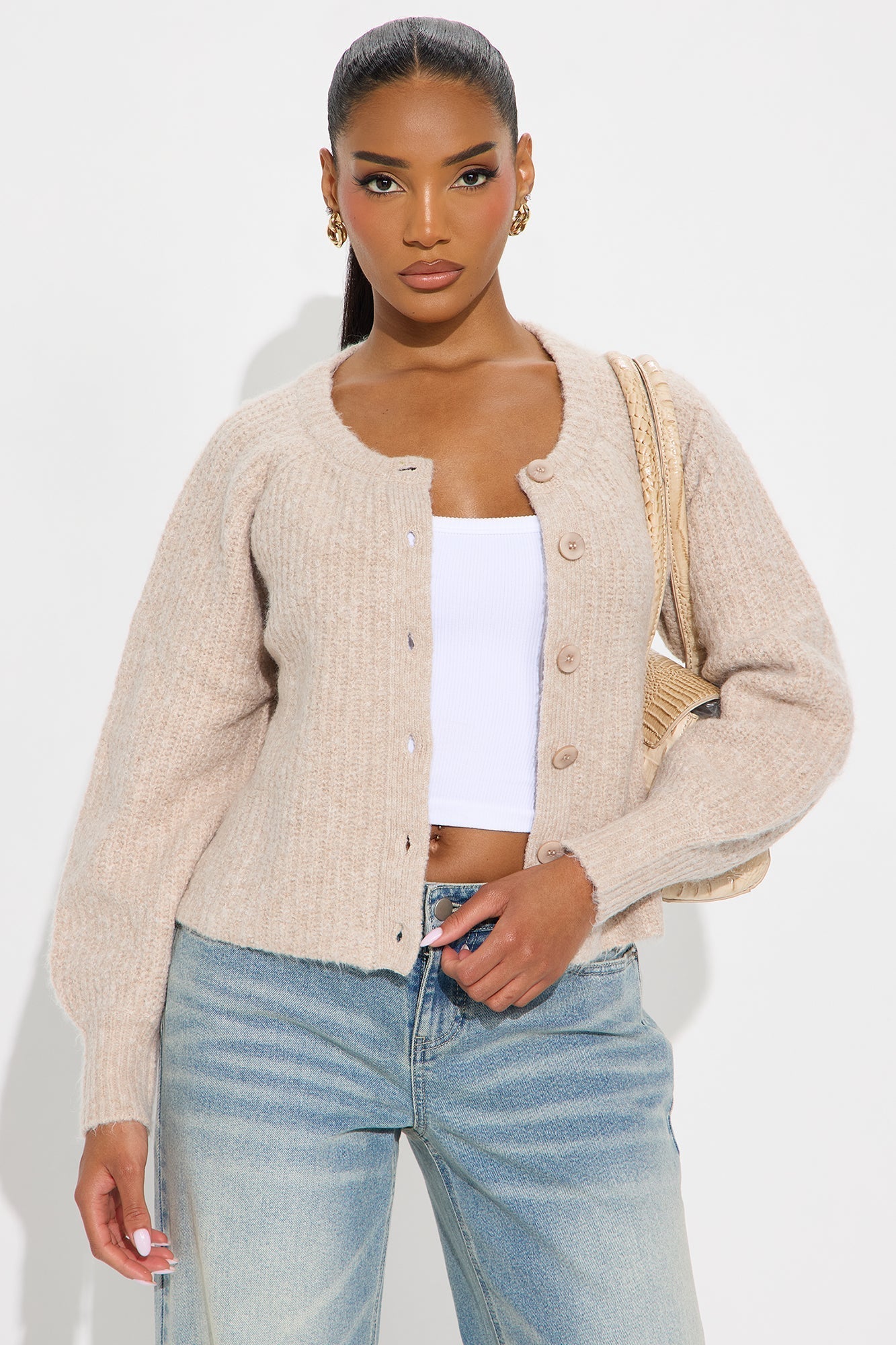 Weekend Getaway Cardigan - Beige