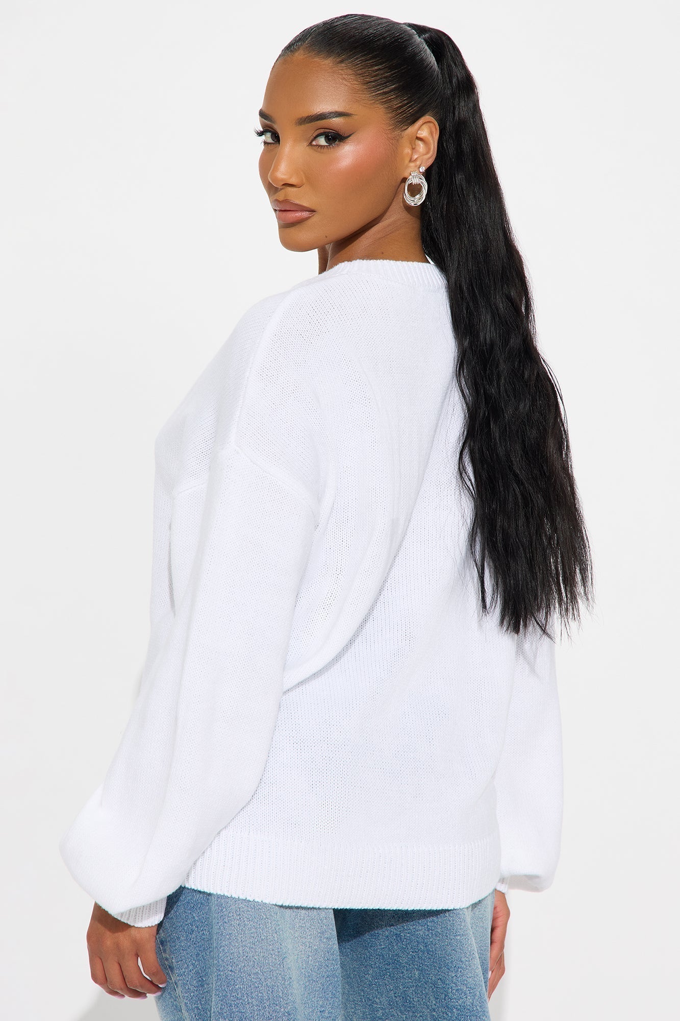 Autumn Feels Sweater - White