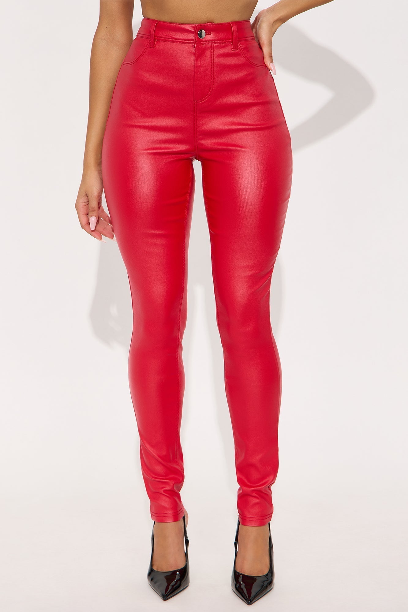 Sammie High Rise Pants - Red
