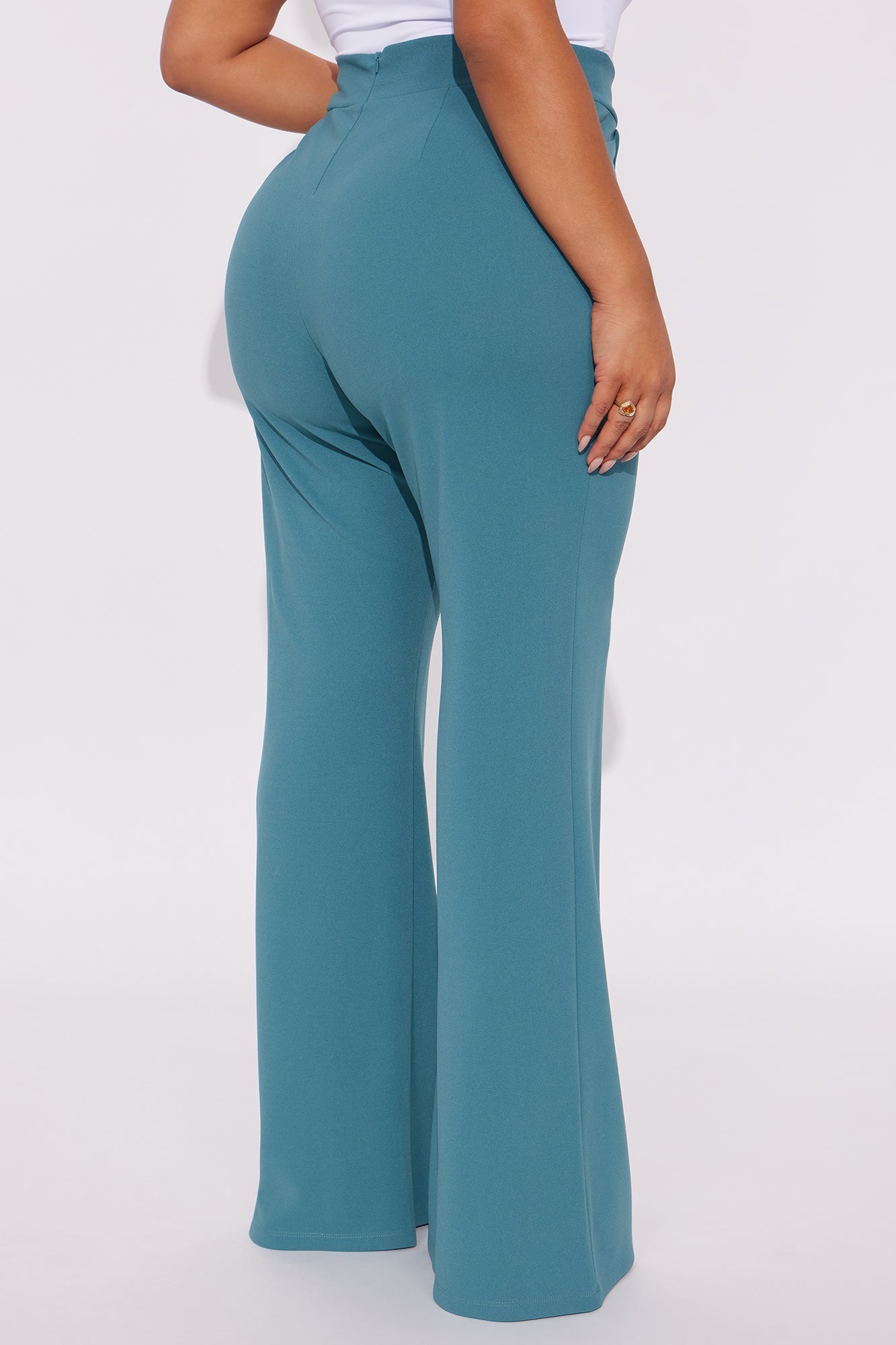 Victoria High Waisted Dress Pants - Jade
