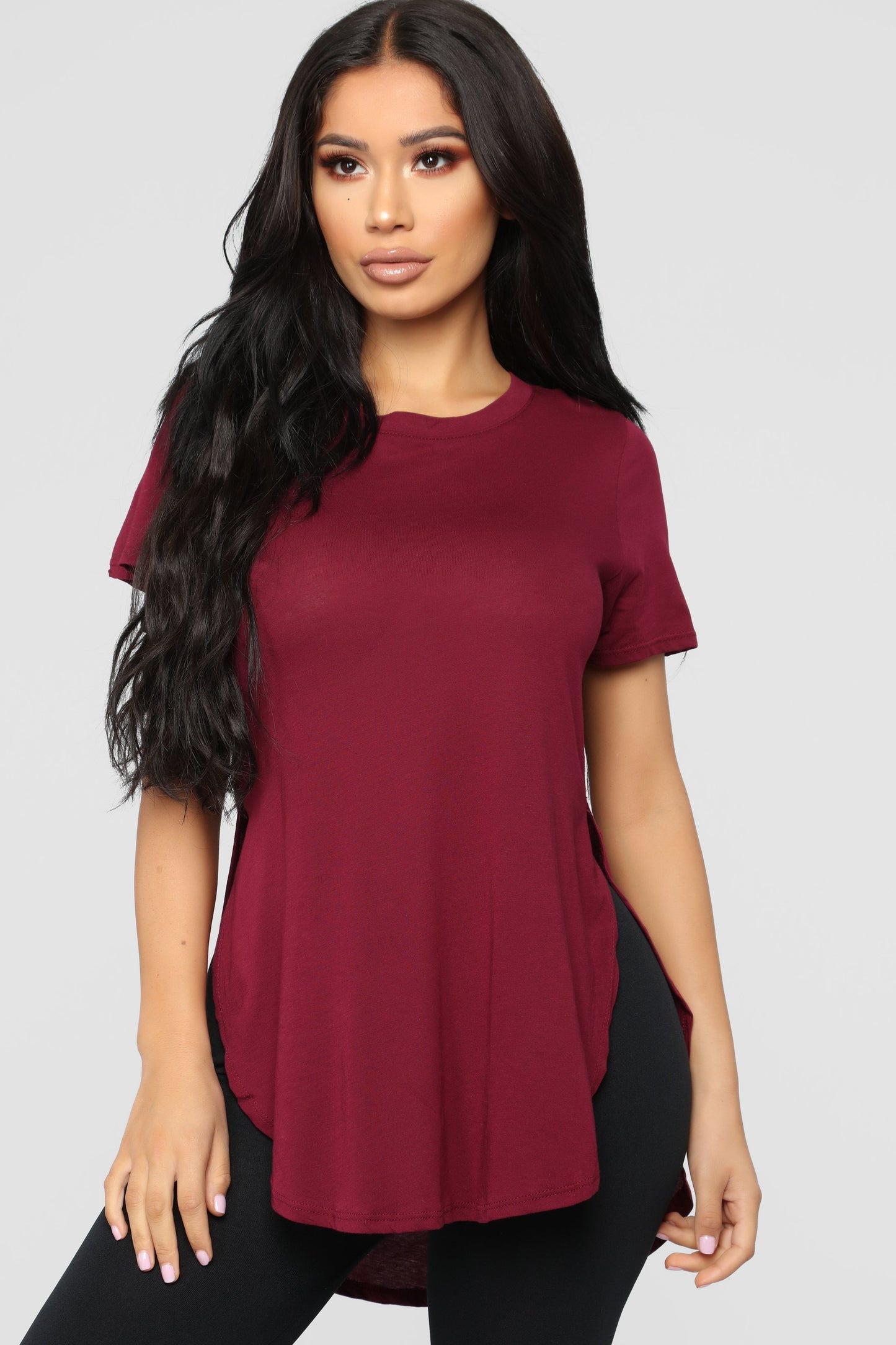 Laid Back Tee - Burgundy